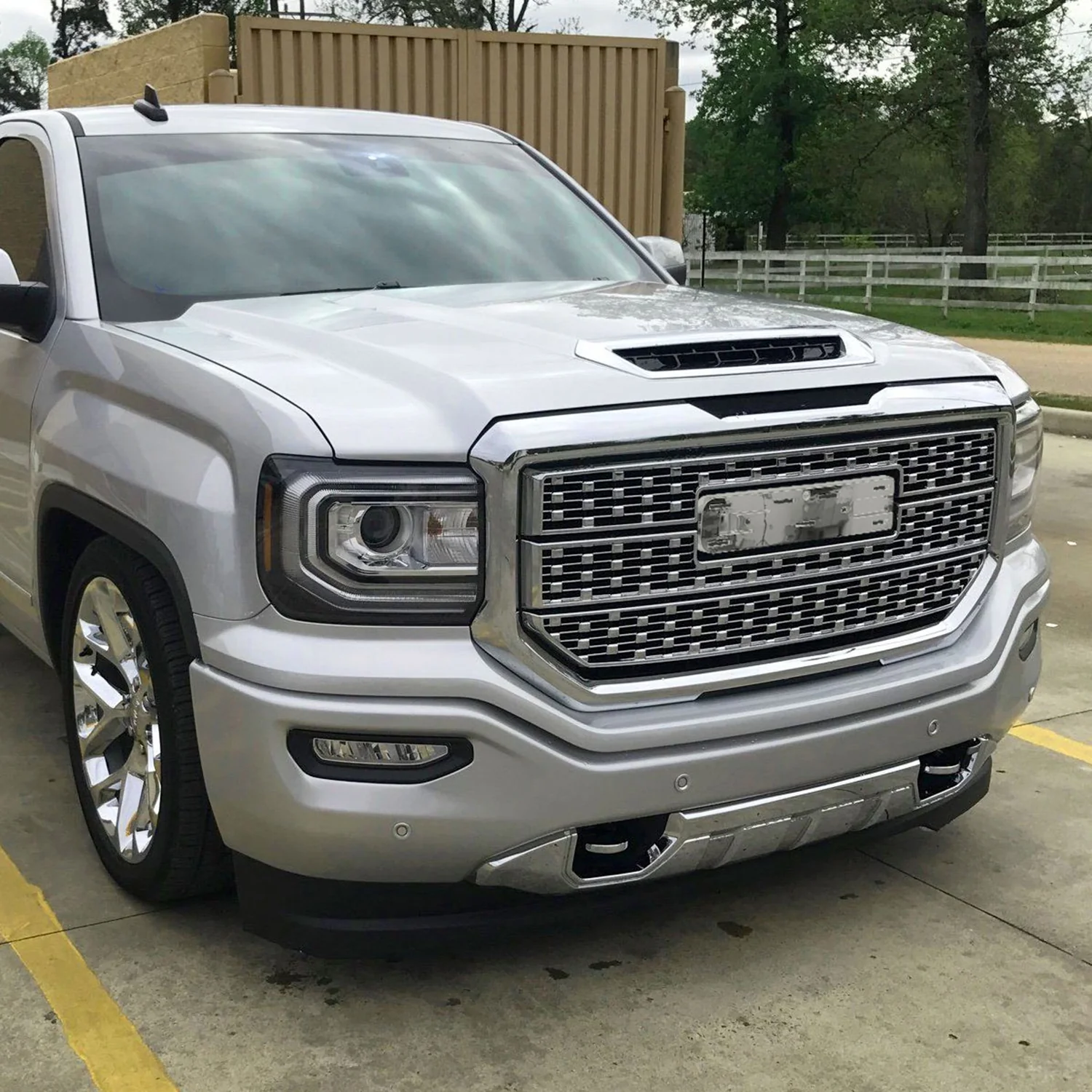 2016-2018 GMC Sierra 1500 Chrome Mesh Denali Style Hood Replacement Grille - Image 8