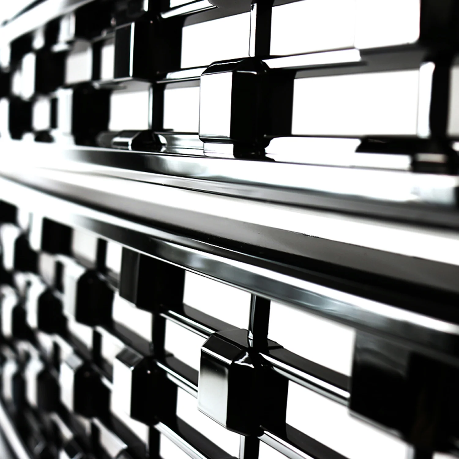 2016-2018 GMC Sierra 1500 Jet Glossy Black ABS Denali Style Grille - Image 5