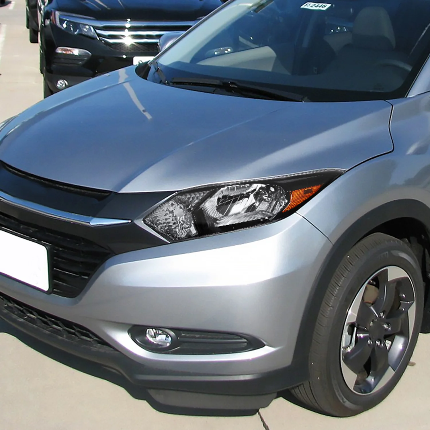 2016-2018 Honda HR-V Crystal Headlights w/ Amber Reflectors Glossy Black/Clear - Image 10