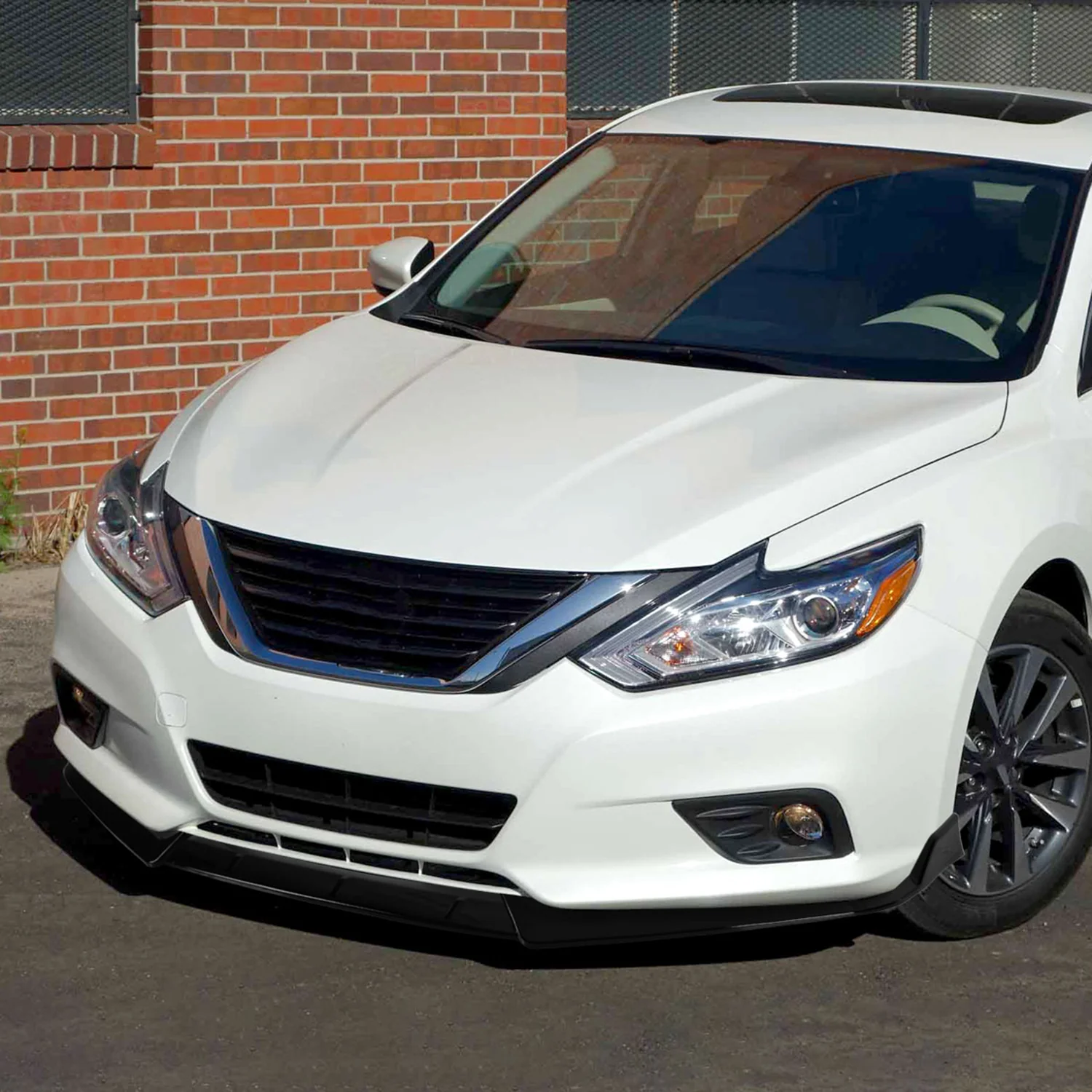 2016-2018 Nissan Altima Sedan Glossy Black 3PC Front Bumper Lip Splitter Kit - Image 10