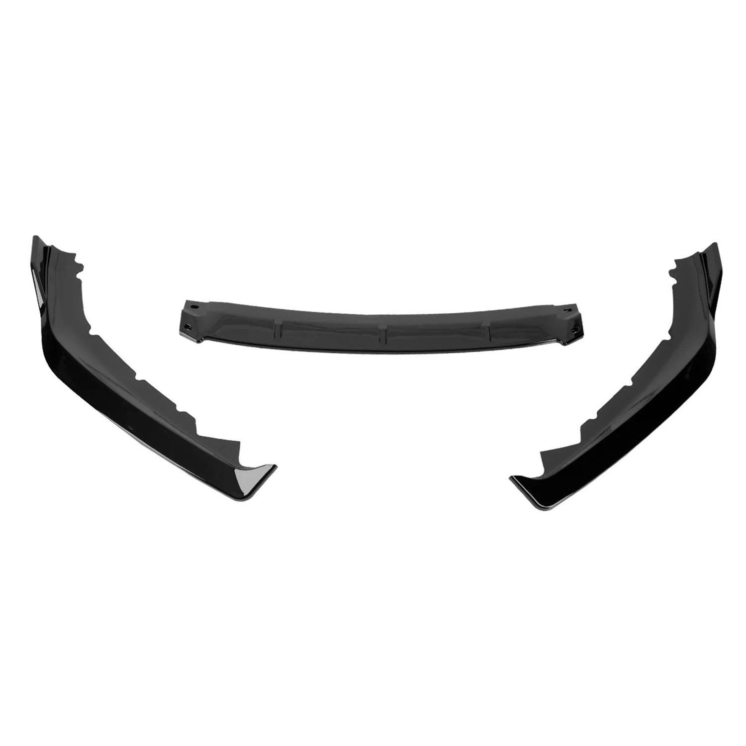 2016-2018 Nissan Altima Sedan Glossy Black 3PC Front Bumper Lip Splitter Kit - Image 7