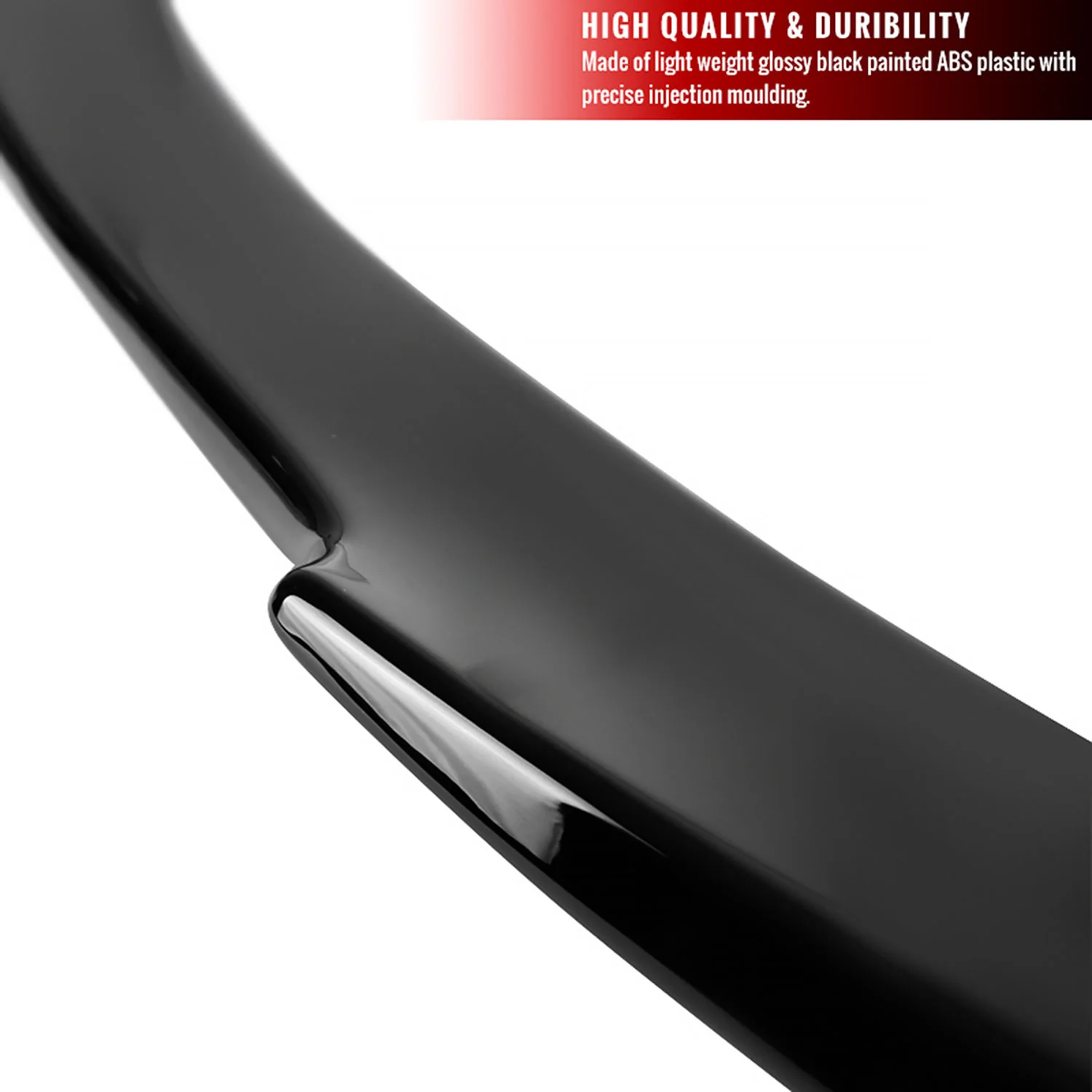 2016-2019 Honda Civic Hatchback Glossy Black ABS Rear Spoiler - Image 3