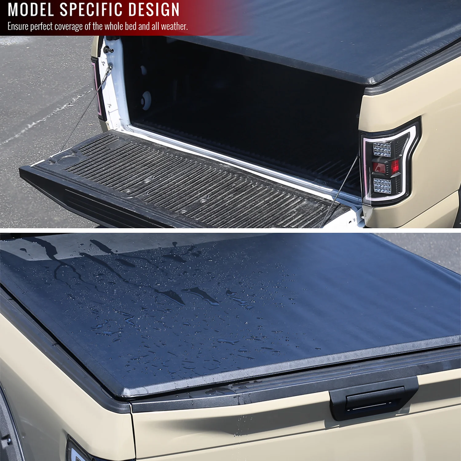 2016-2019 Toyota Tacoma 72" Bed Roll Up Vinyl Tonneau Cover - Image 4