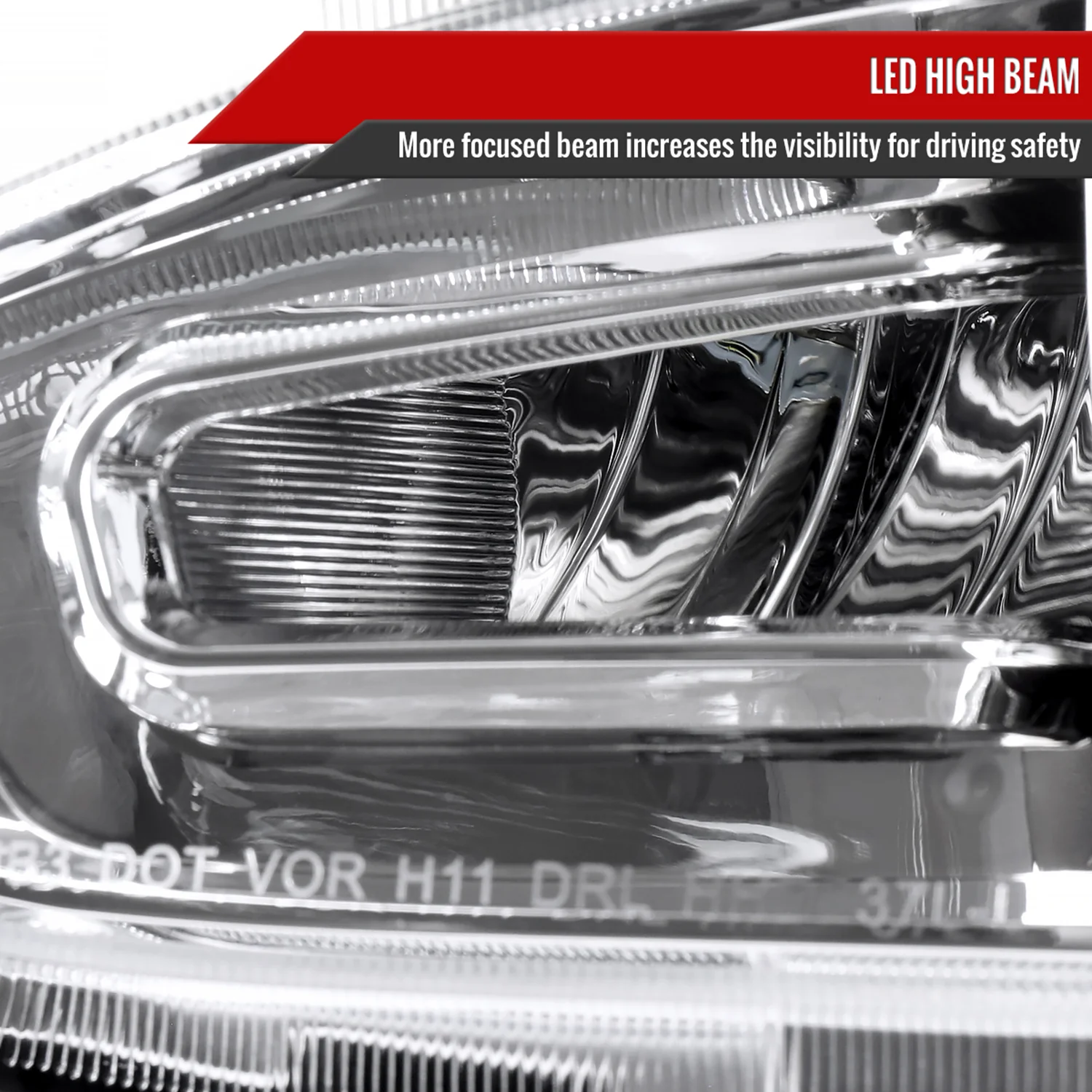 2016-2021 Honda Civic Full LED Projector Headlights Turn Signal Chrome - Image 5