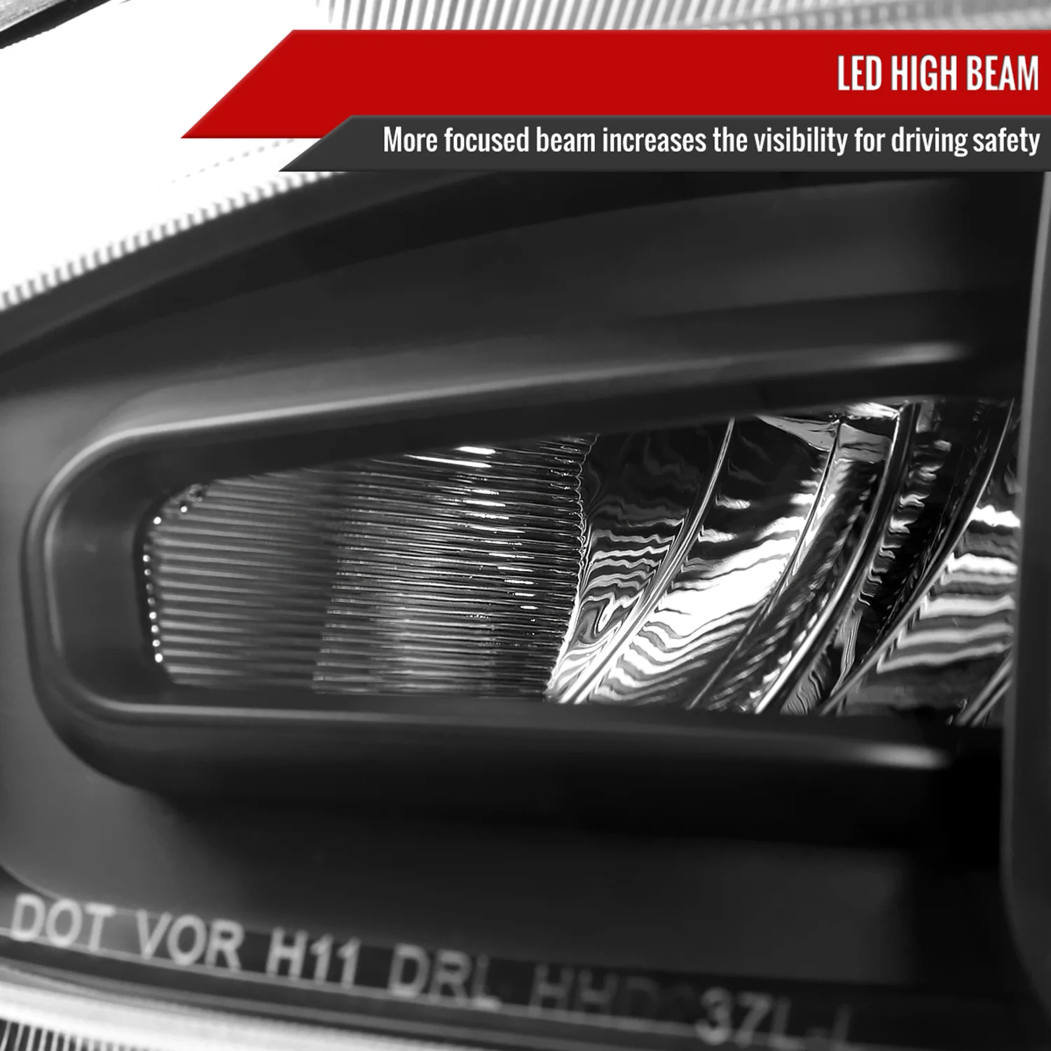 2016-2021 Honda Civic LED Headlights LED Sequential Turn Signal Matt Black - Image 5