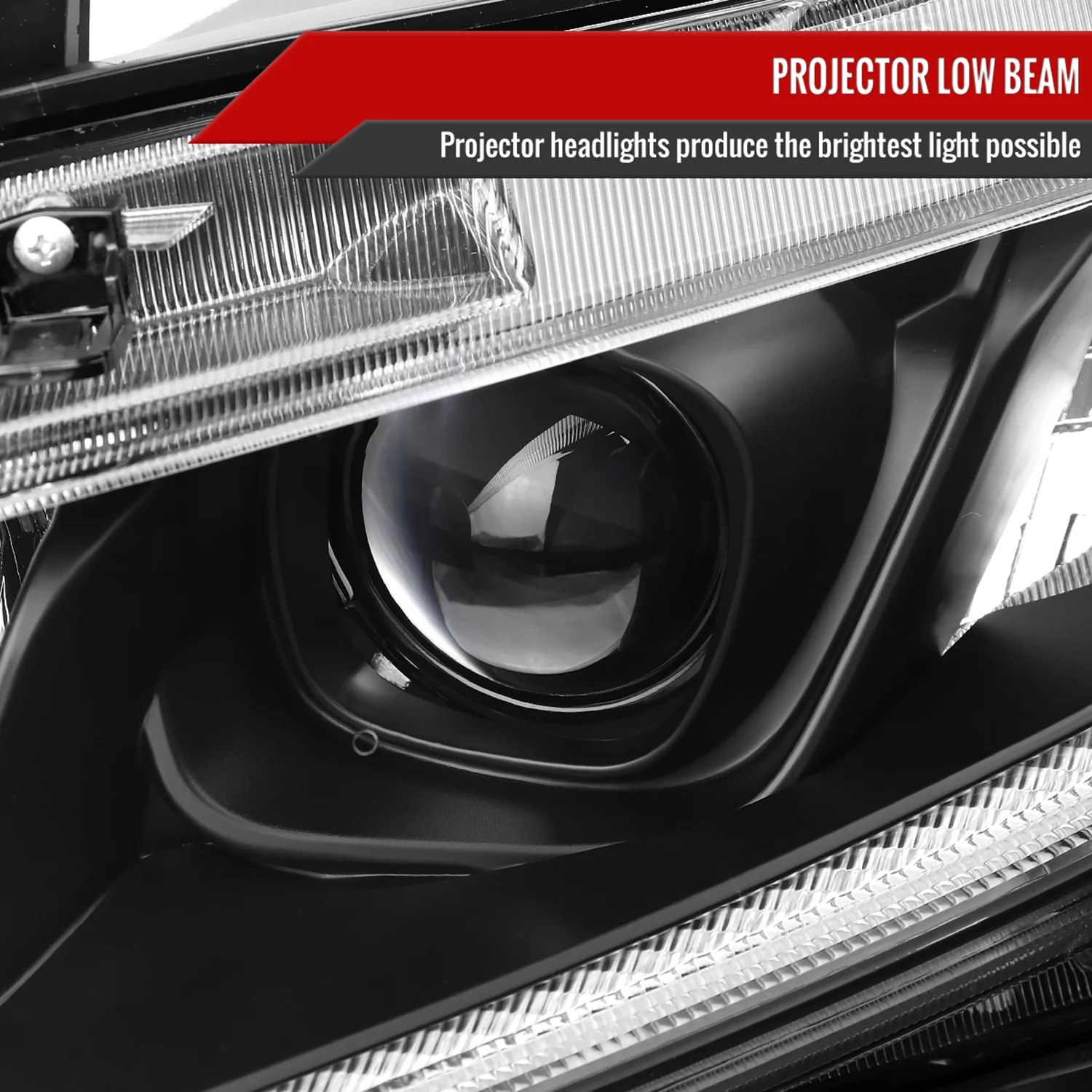 2016-2021 Honda Civic LED Strip Factory Projector Headlights Matt Black/Clear - Image 3
