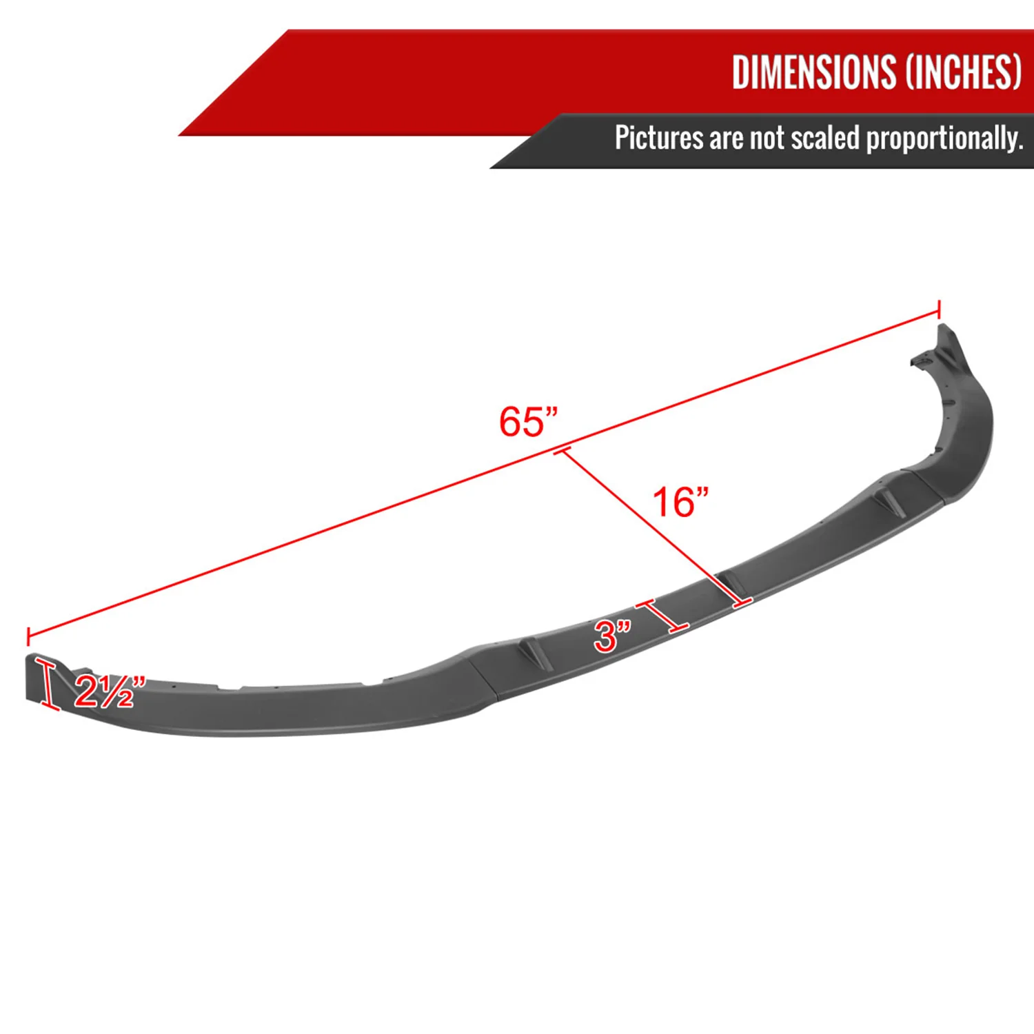 2016-2021 Mazda Miata MX-5 Matte Black 3Pcs Front Bumper Lip Splitter Kit - Image 2
