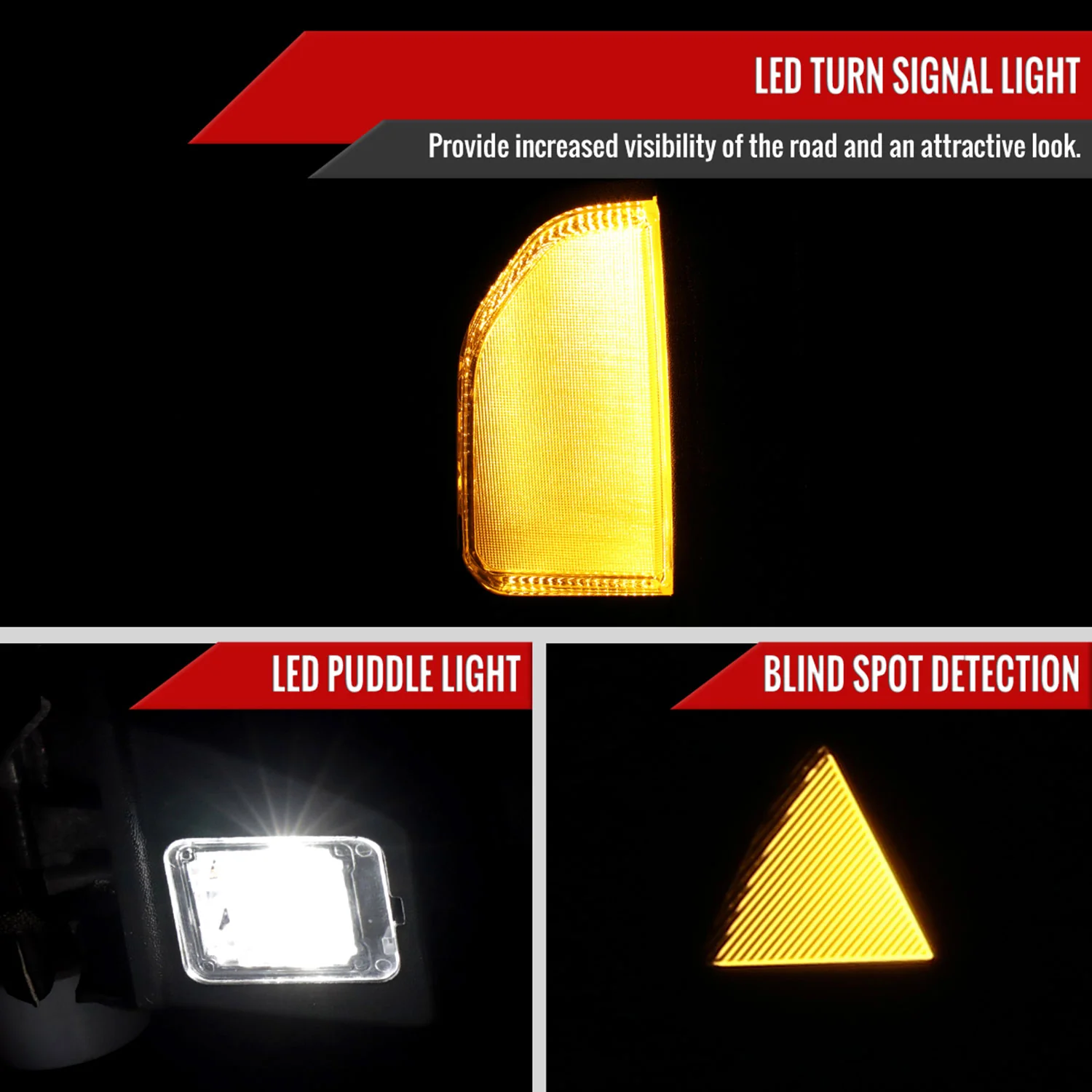 2016-2022 Nissan Titan BSM & Manually Extendable Towing Mirrors Clear Lens - Image 2