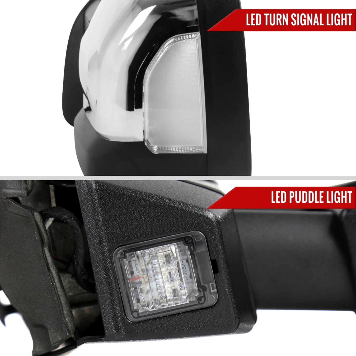 2016-2022 Nissan Titan BSM Memory Fuction & Manually Chrome Towing Mirrors - Image 5