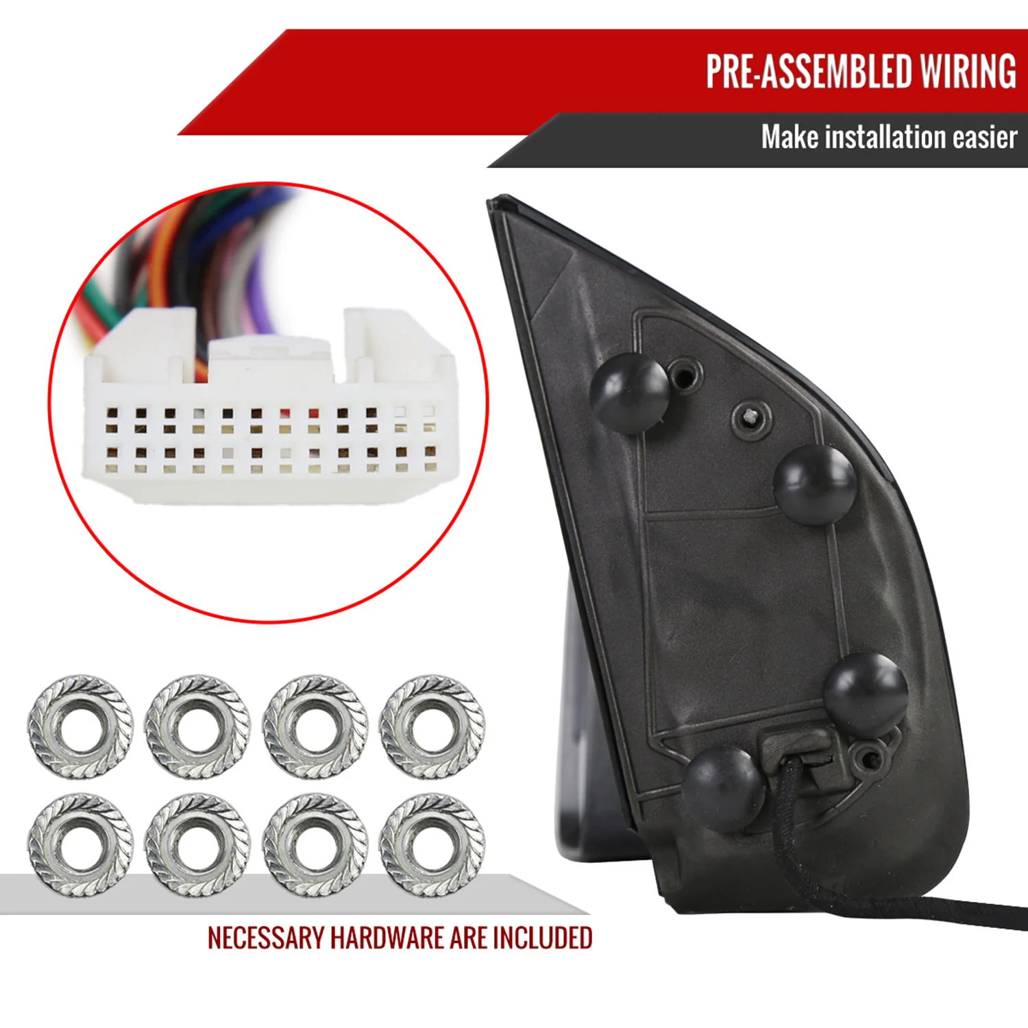 2016-2022 Nissan Titan BSM Memory Fuction & Manually Chrome Towing Mirrors - Image 8