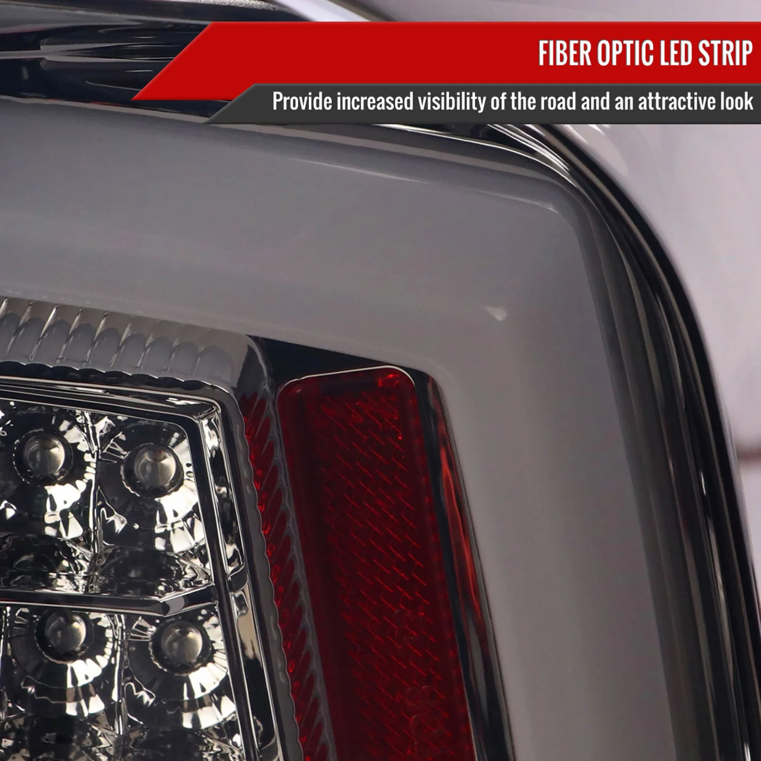 2016-2022 Toyota Tacoma LED Bar Tail Lights Chrome Housing/Smoke Lens - Image 3