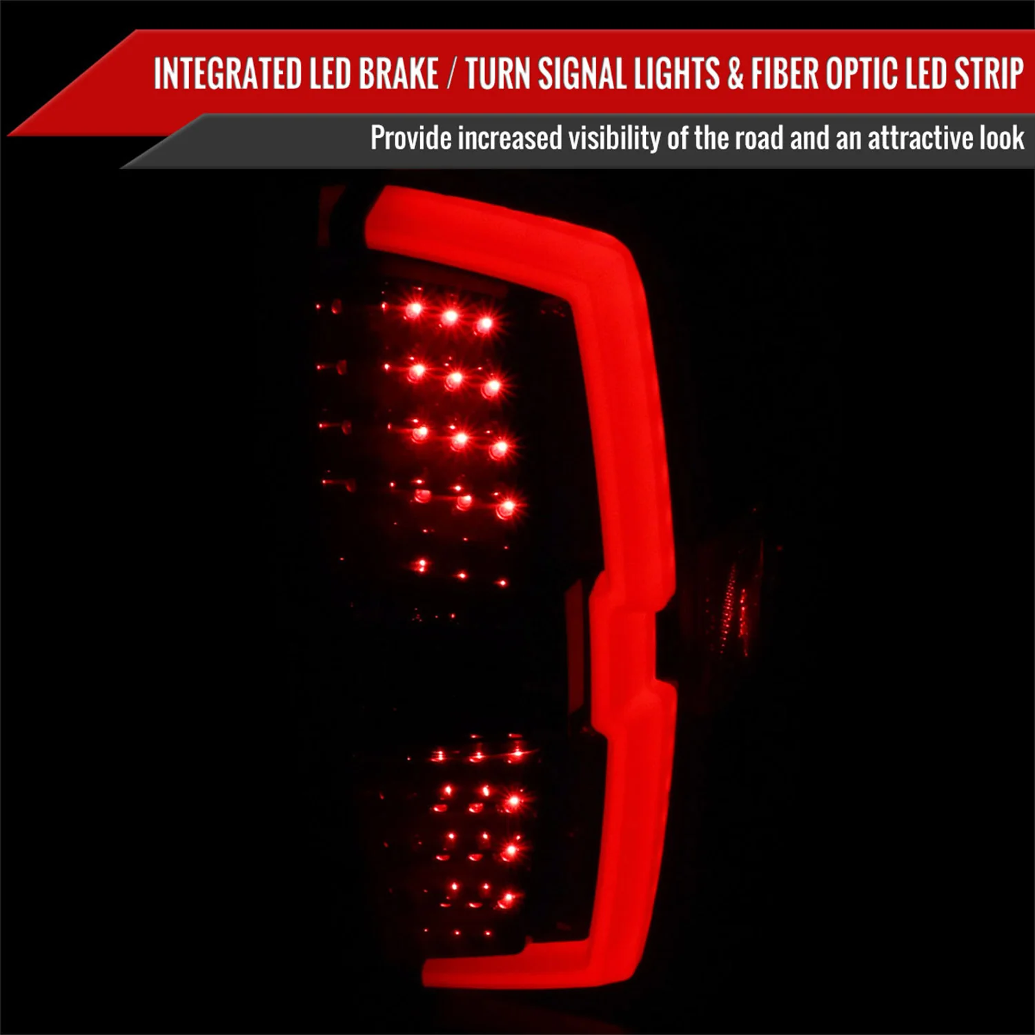 2016-2022 Toyota Tacoma LED Bar Tail Lights Glossy Black Housing/Smoke Lens - Image 2