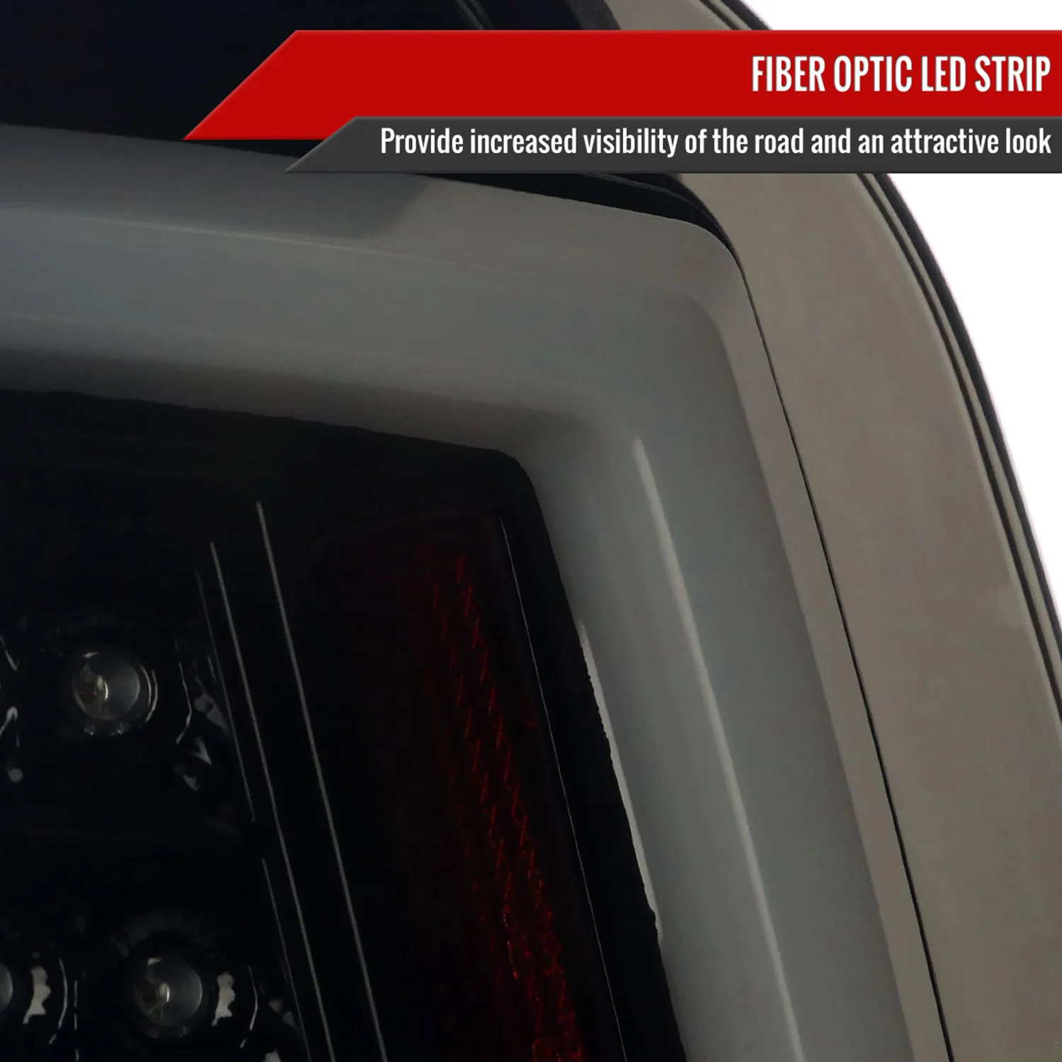 2016-2022 Toyota Tacoma LED Bar Tail Lights Glossy Black Housing/Smoke Lens - Image 3