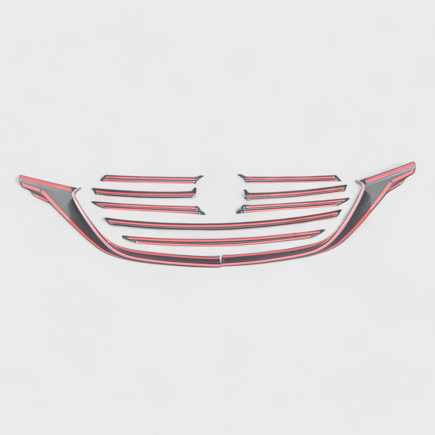 2016-2023 Mazda CX-9 Grille Overlay Gloss Black 10Pcs ABS Plastic - Image 4