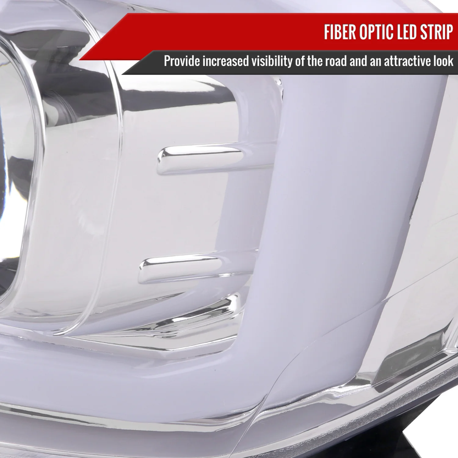 2016-2023 Toyota Tacoma Switchback LED C-Bar Projector Headlights Chrome/Clear - Image 5