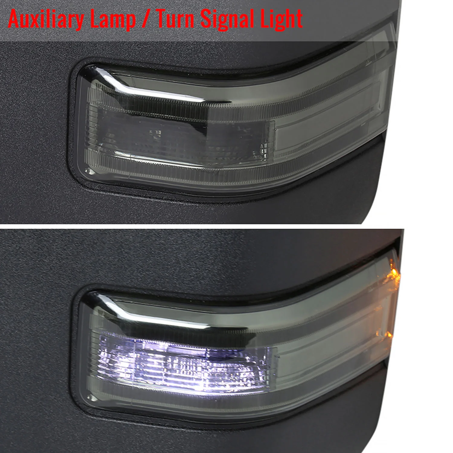 2017-2019 Ford F-250/350/450/550 Heated BSM ATS & Manual Towing Mirrors Smoke - Image 3