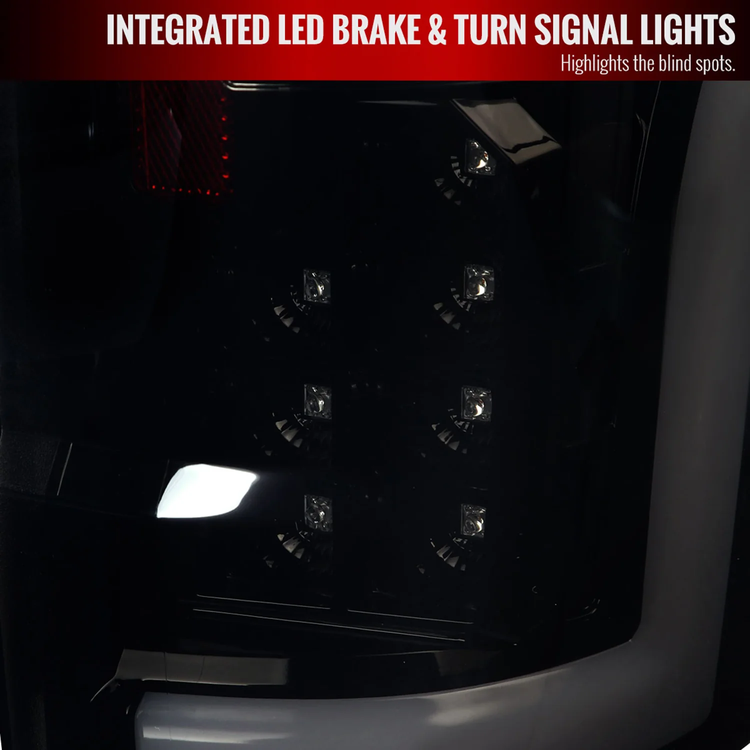 2017-2019 Ford F-250/350/450/550 LED Bar Tail Lights Glossy Black/Dark Smoke - Image 3