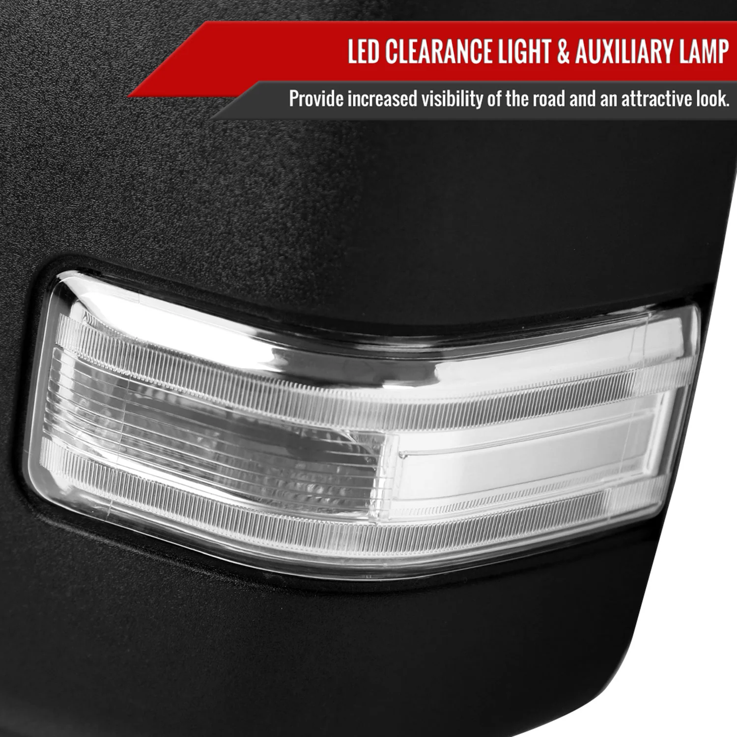 2017-2019 Ford F-250/350/450/550 Super Duty Heated & Manual Towing Mirrors - Image 5