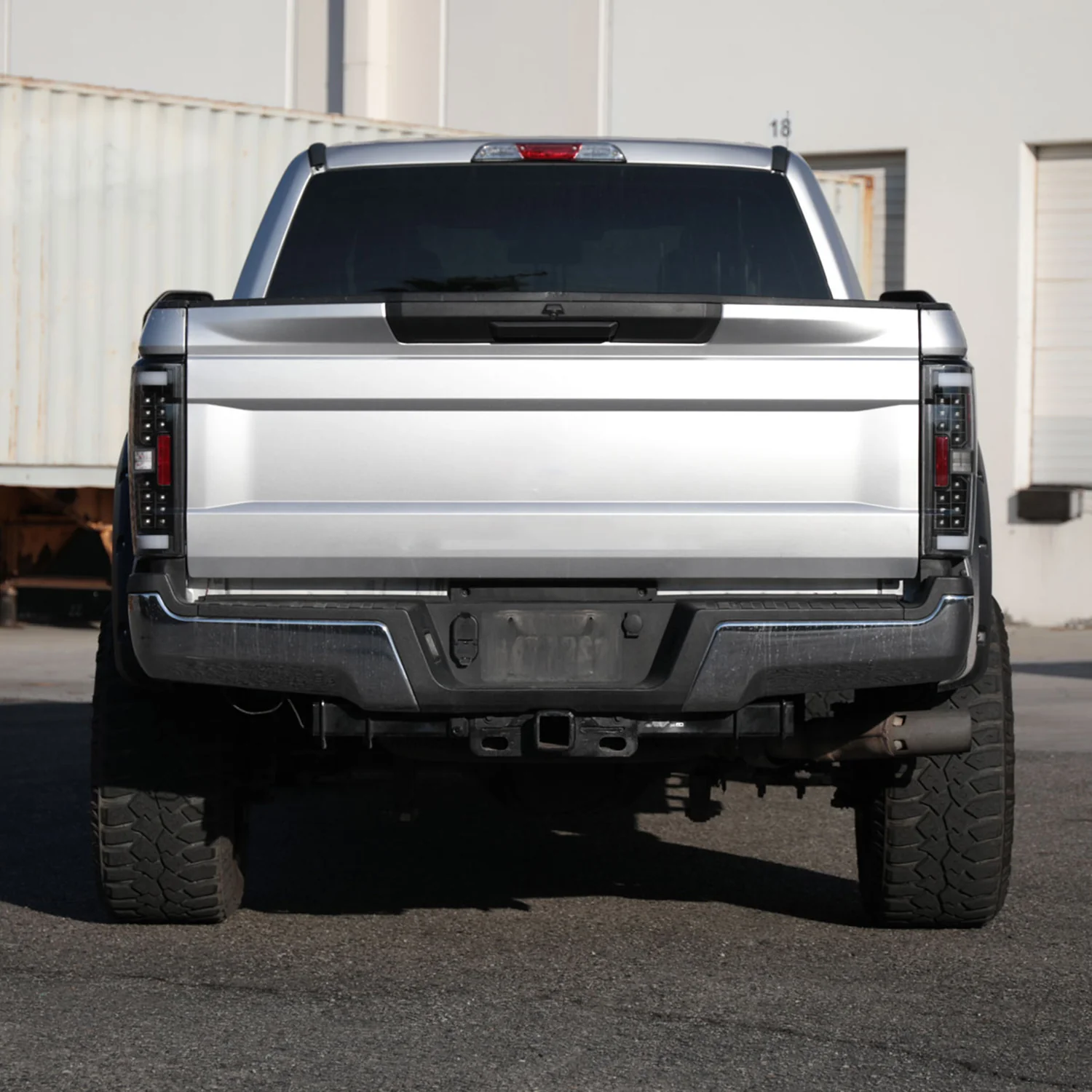 2017-2019 Ford F-250/350/450/550 White LED Bar Tail Lights Matt Black/Clear - Image 10