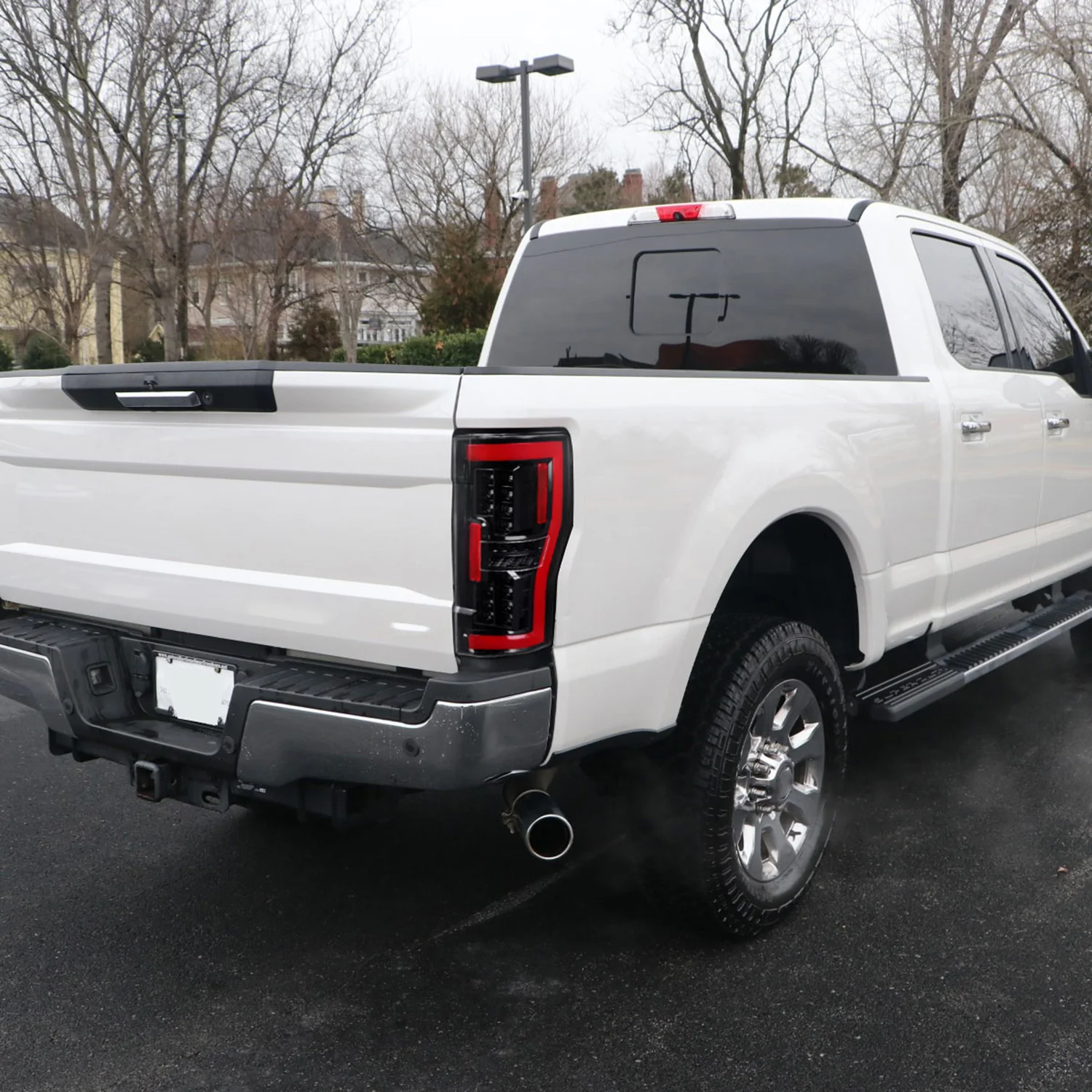 2017-2019 Ford F-250/F-350/F-450/F-550 LED Bar Tail Lights Jet Black/Clear - Image 9