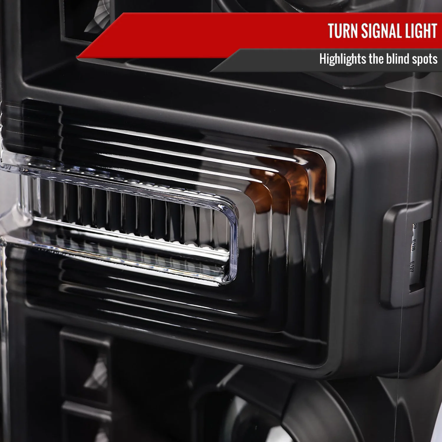 2017-2019 Ford F-250 F-350 F-450 F-550 LED CBar Projector Headlights Black - Image 4