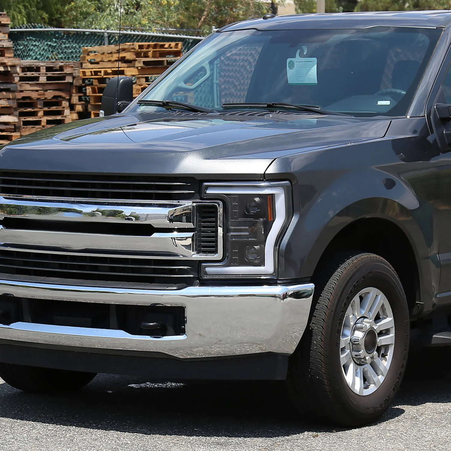 2017-2019 Ford F-250 F-350 F-450 F-550 LED CBar Projector Headlights Black - Image 9