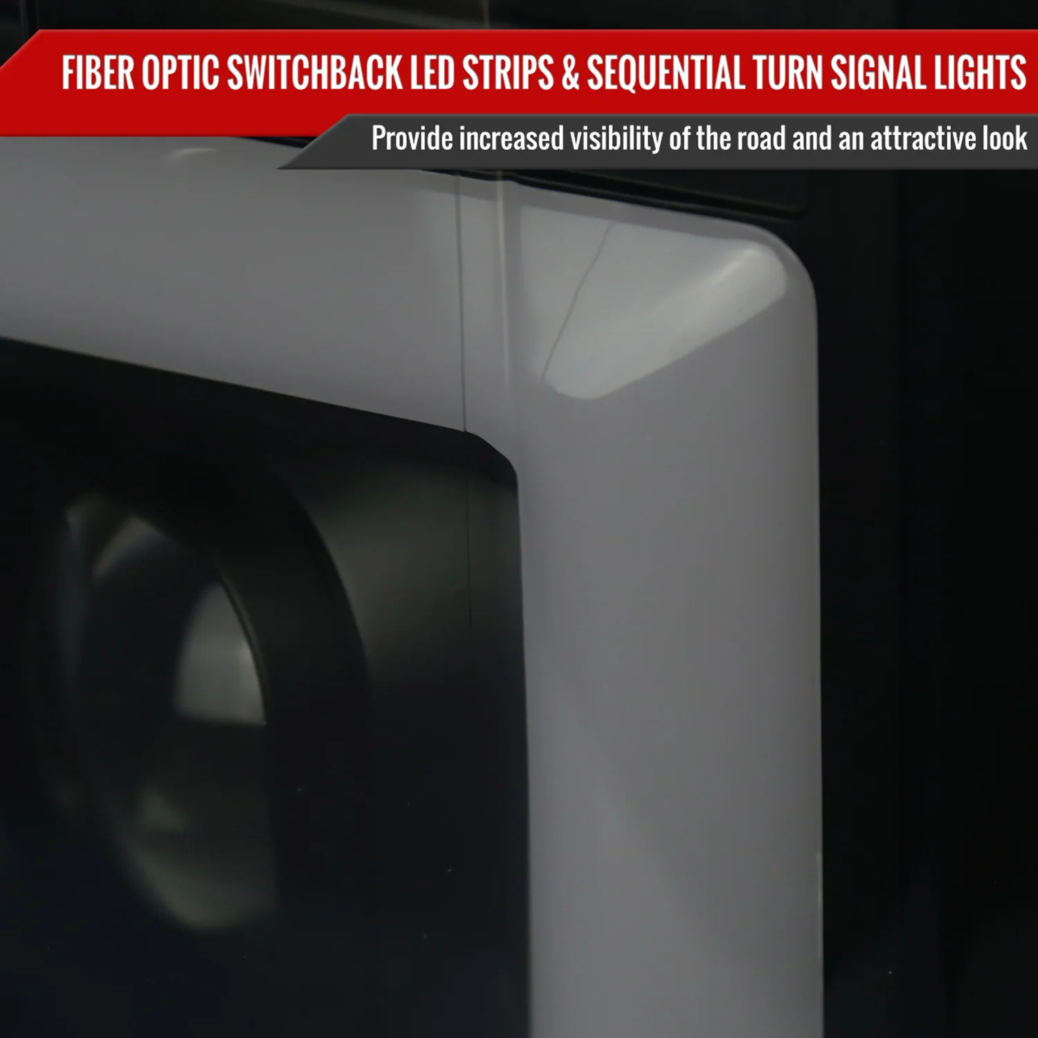2017-2019 Ford F-250 F-350 F-450 F550 LED C-Bar Headlights Signal Glossy Black - Image 5