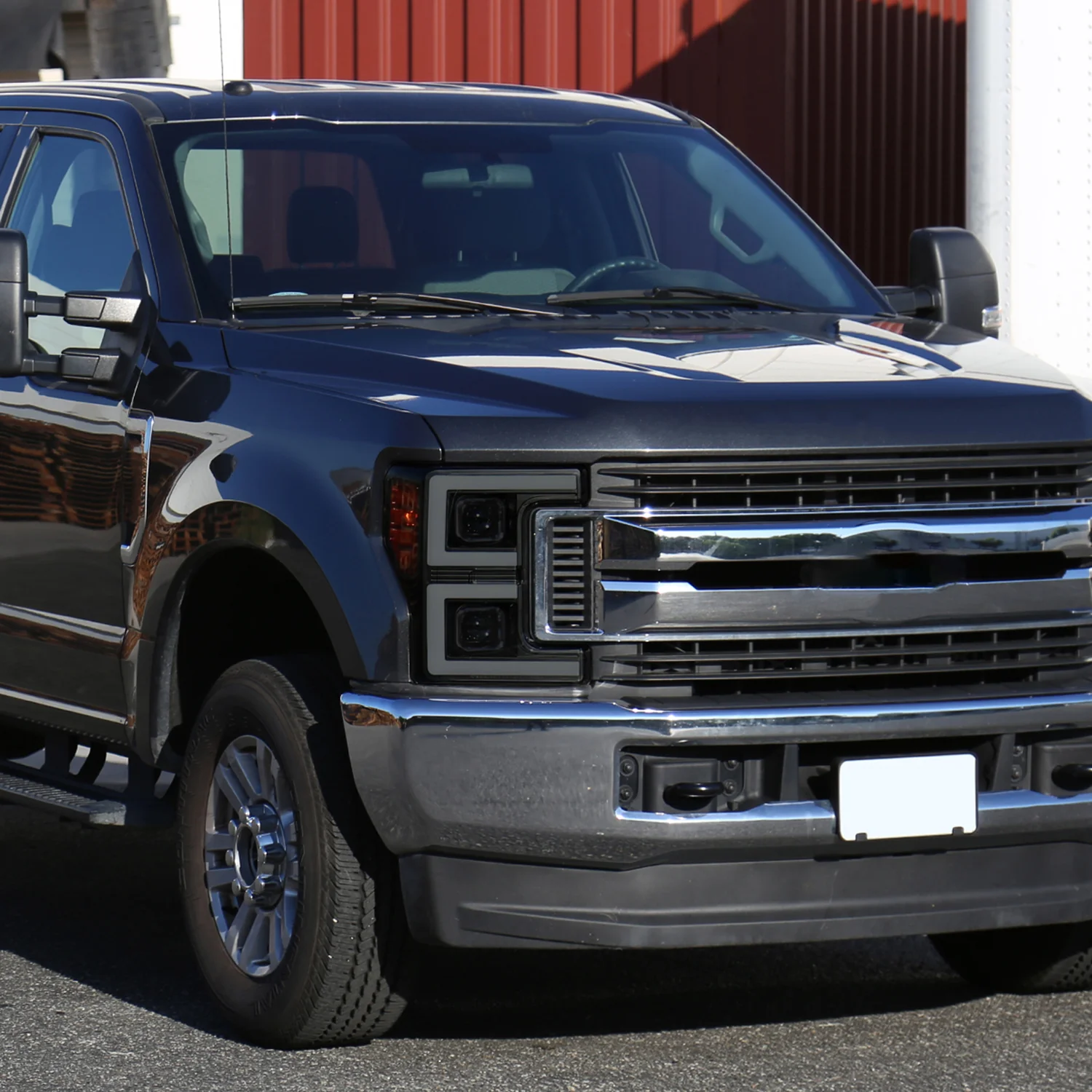 2017-2019 Ford F-250 F-350 F-450 F550 LED C-Bar Headlights Signal Glossy Black - Image 9