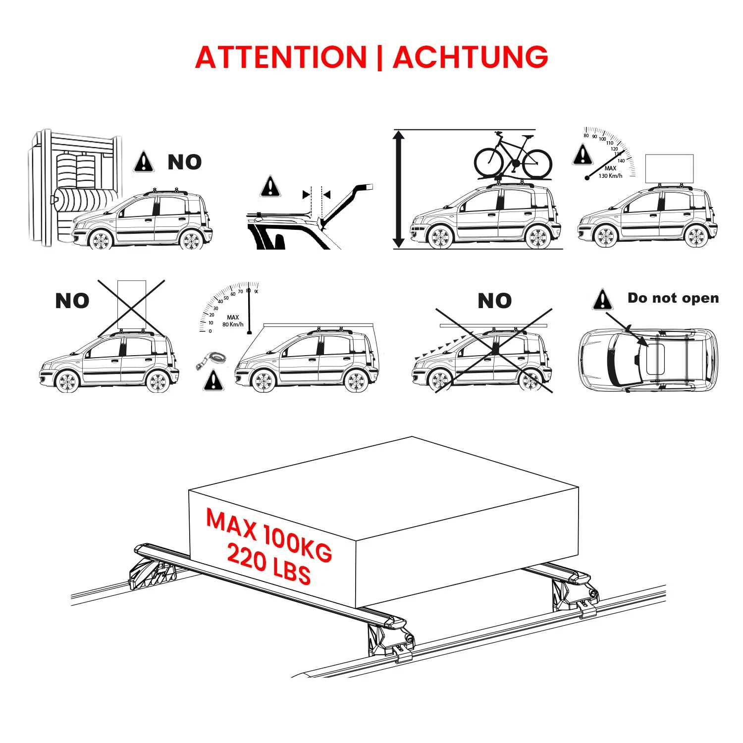 2017-2019 Infiniti QX30 Roof Rack Cross Bars Black - Image 7