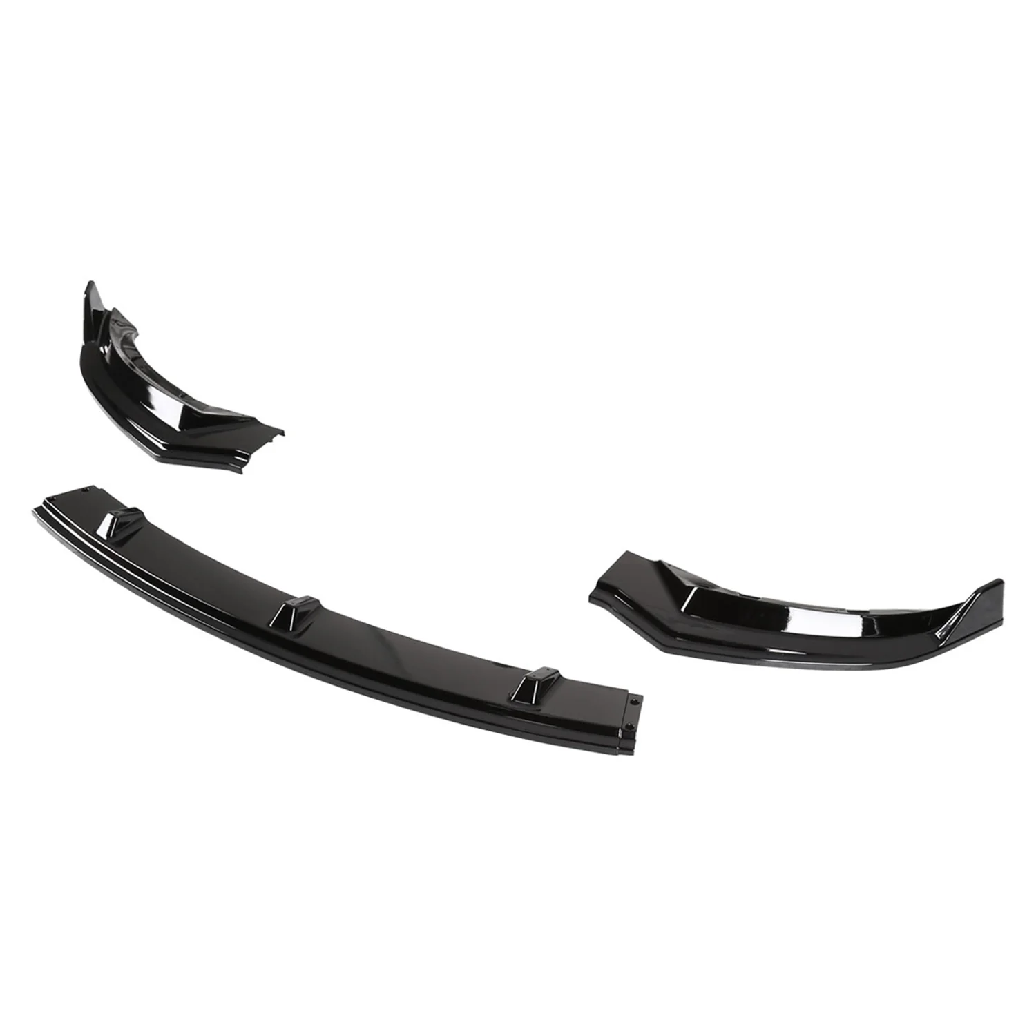 2017-2020 Tesla Model 3 Glossy Black Polypropylene 3Pcs Bumper Lip - Image 6