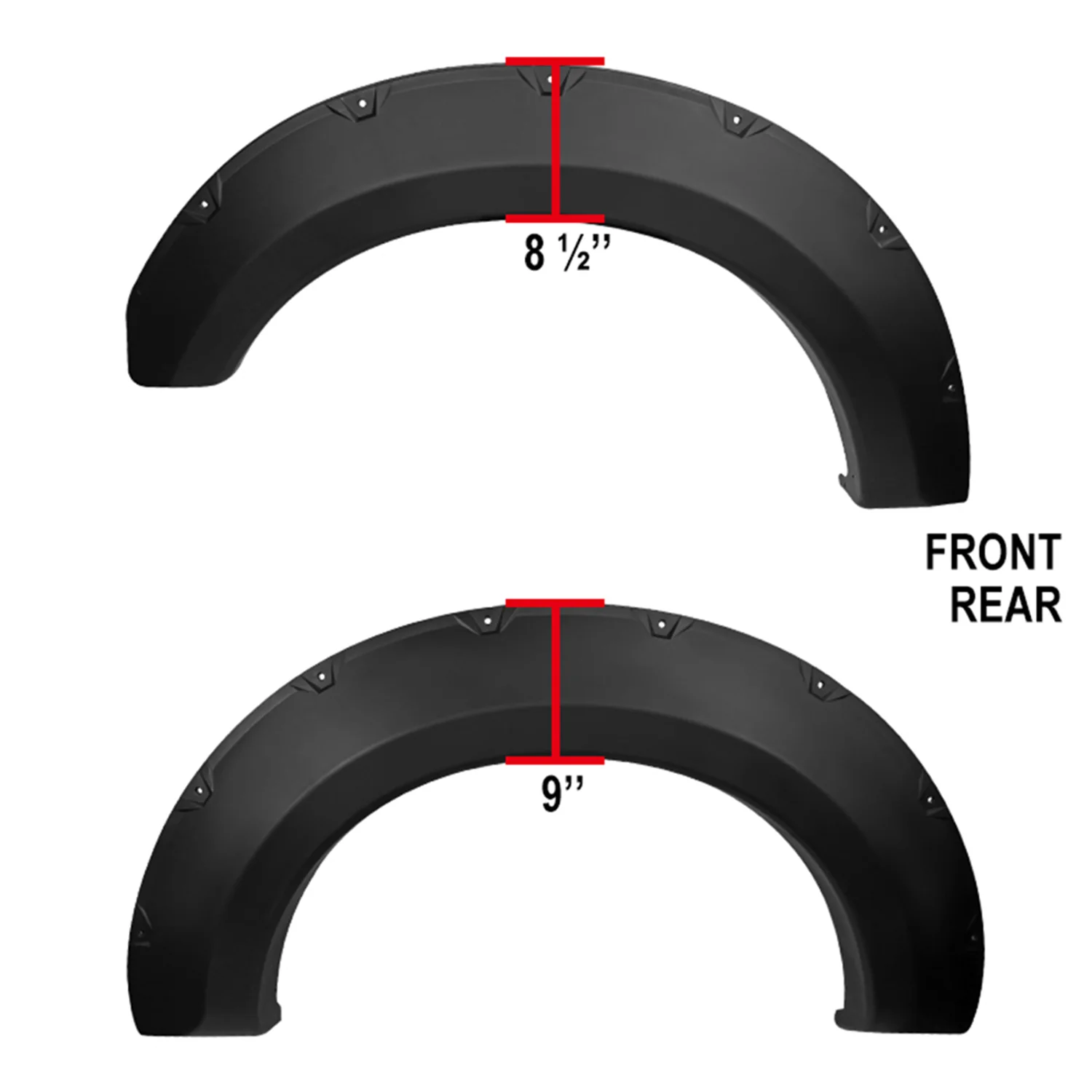 2017-2021 Ford F-250/F-350/F-450/F-550 Super Duty Rivet Style Fender Flares - Image 2