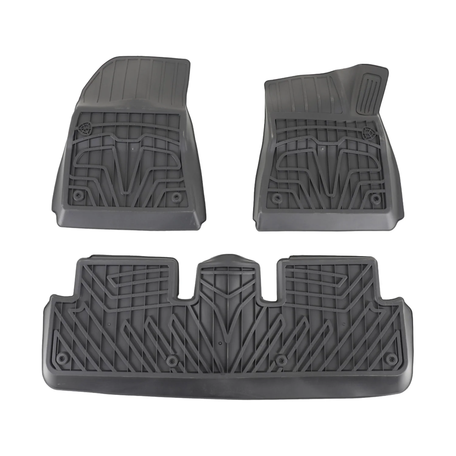 2017-2022 Tesla Model 3 Black TPE Front & Rear Floor Mats All Weather 5Pcs - Image 8