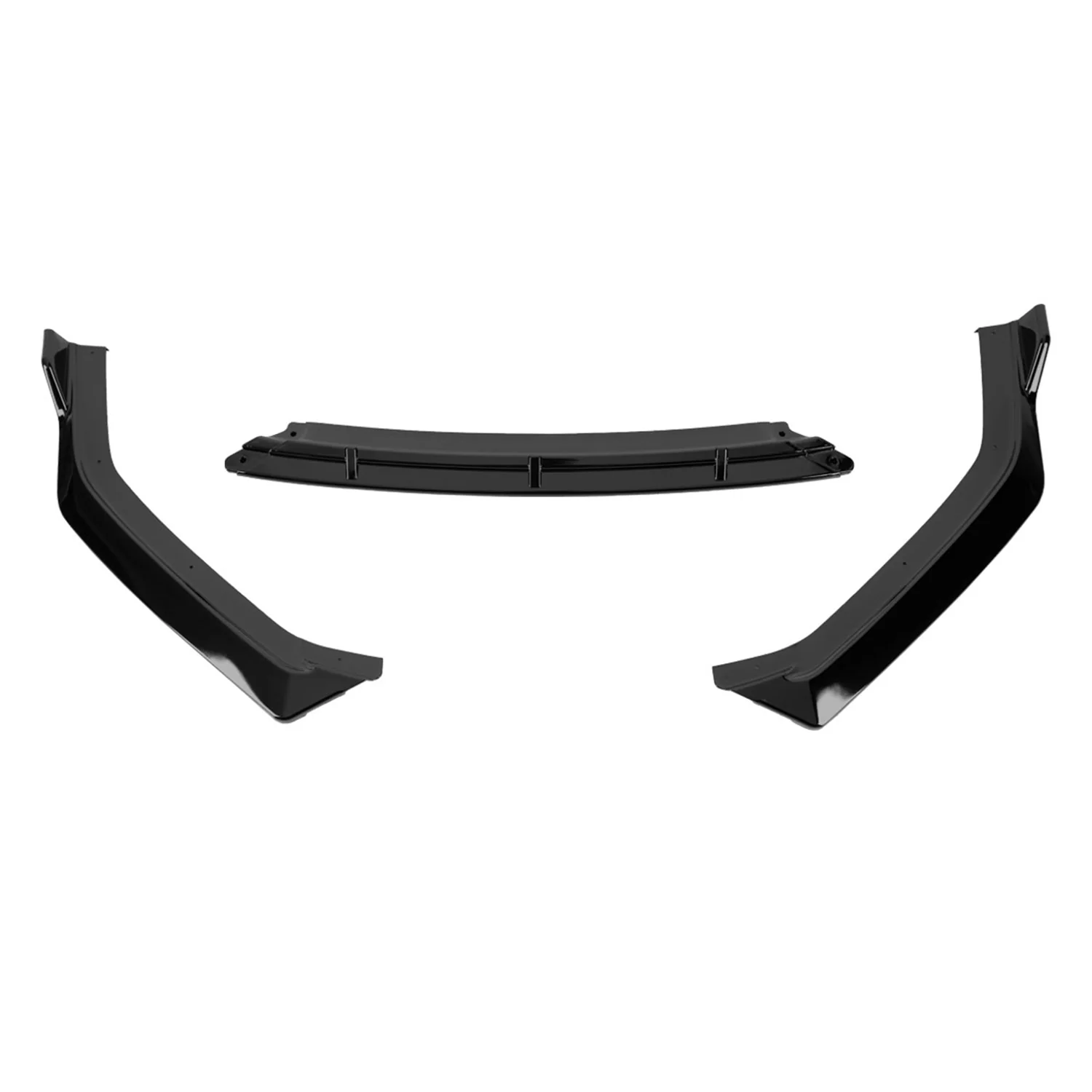 2018-2019 Hyundai Sonata Glossy Black 3Pcs Front Bumper Lip Splitter Kit - Image 7