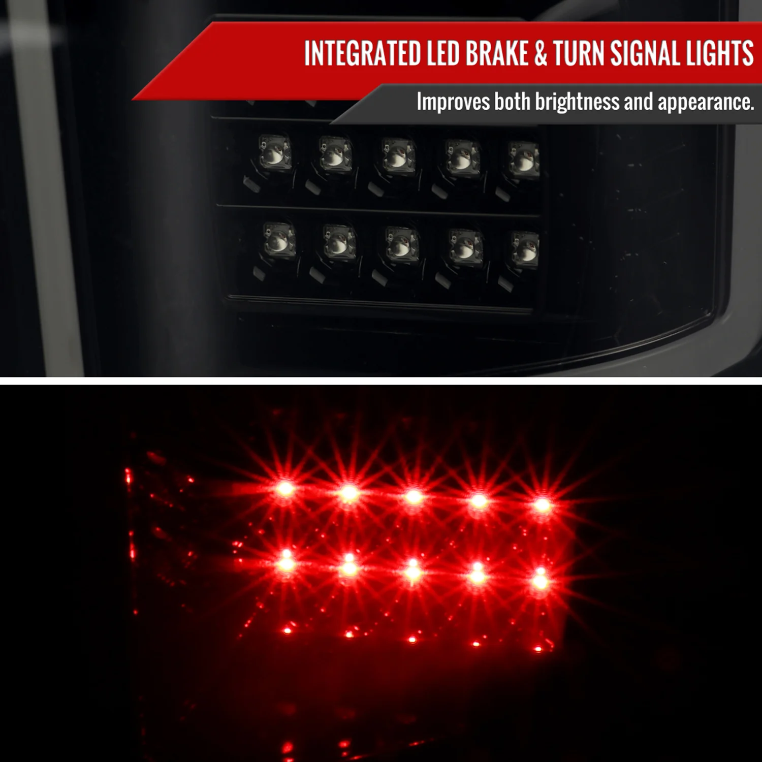 2018-2020 Ford F-150 LED Tail Lights Glossy Black Housing/Smoke Lens - Image 4