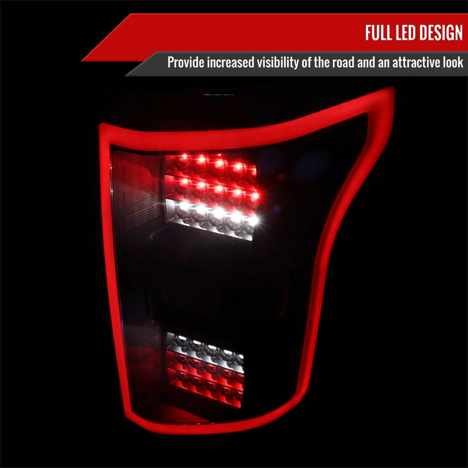 2018-2020 Ford F-150 LED Tail Lights Matte Black Housing/Clear Lens - Image 2