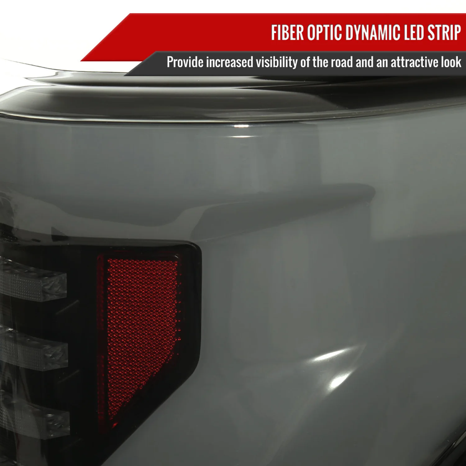 2018-2020 Ford F-150 Turn Signal Animated White LED Bar Tail Light Black/Smoke - Image 4