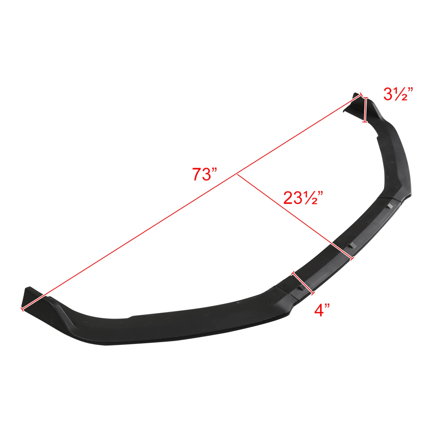 2018-2020 Honda Accord Matte Black Polypropylene 3Pcs Front Bumper Lip - Image 2