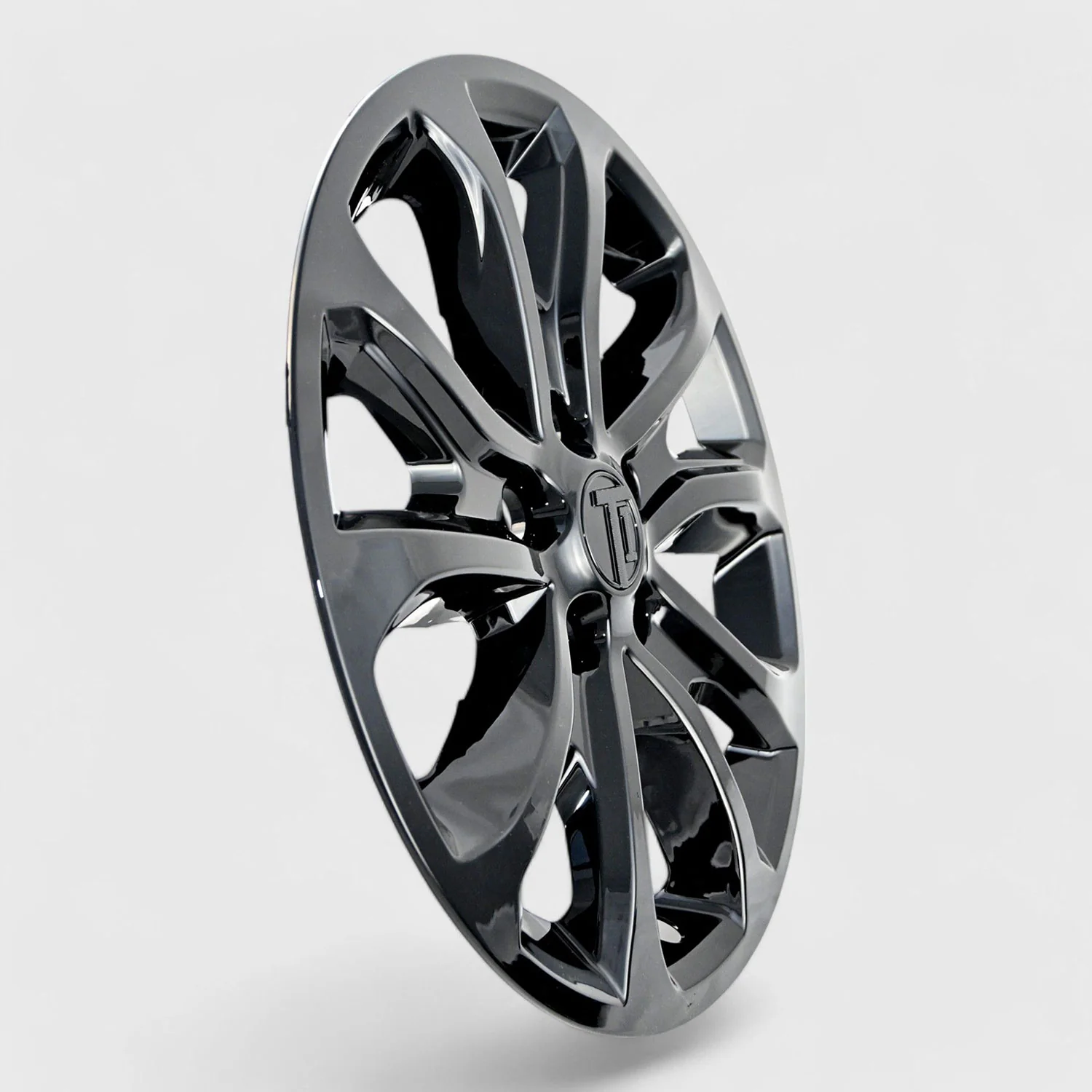 2018-2021 Chevrolet Equinox Wheel Cover Hubcaps Set Gloss Black 8Pcs ABS Plastic - Image 4