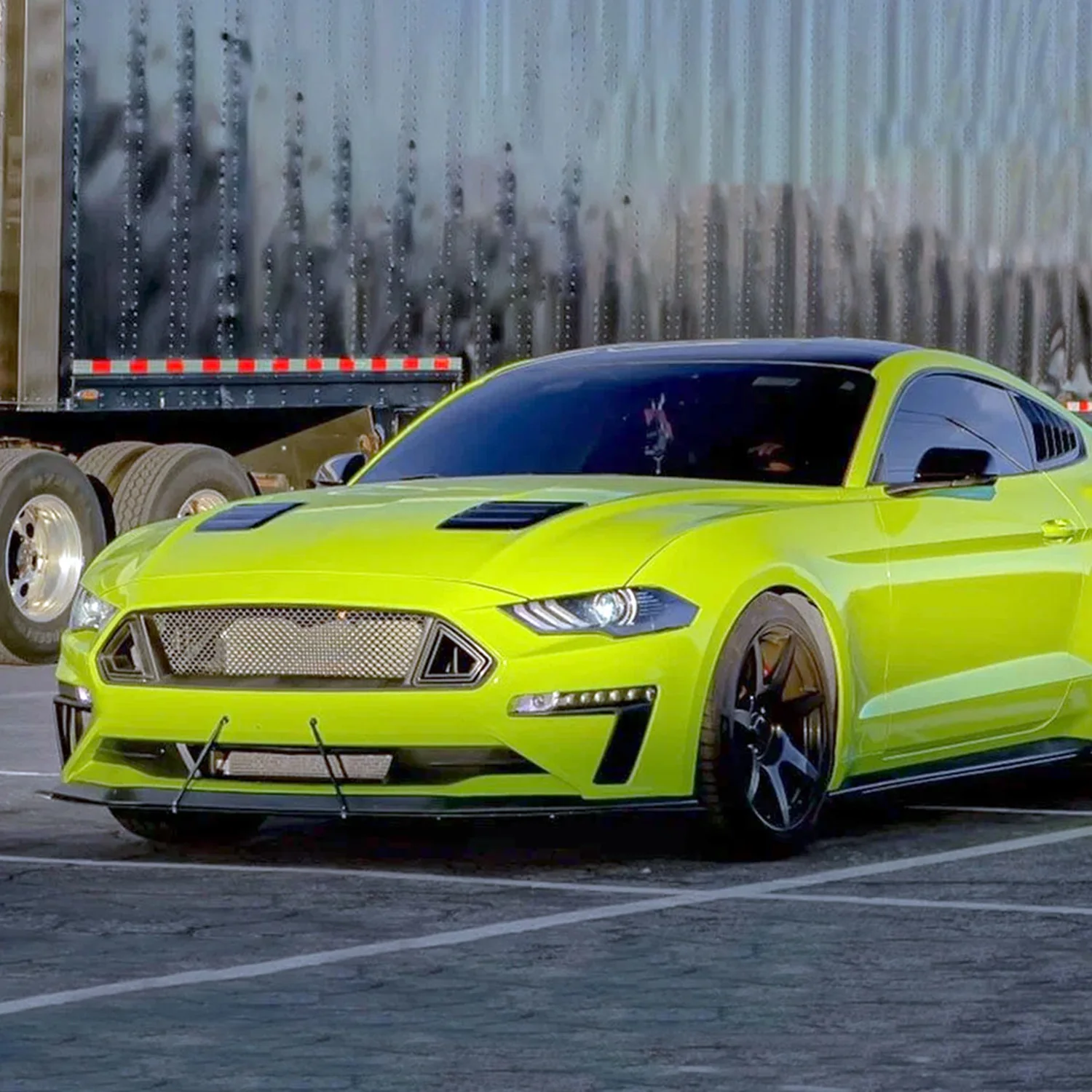 2018-2022 Ford Mustang GT/Ecoboost Front Bumper Fog Light Vent Canards Cover - Image 9