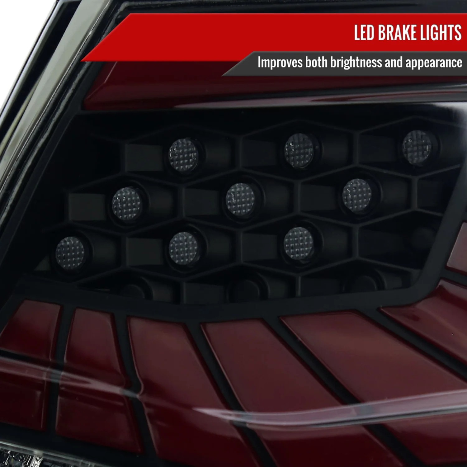 2018-2022 Honda Accord Sedan SQ2 Red LED Signal Tail Lights Matt Black/Smoke - Image 5