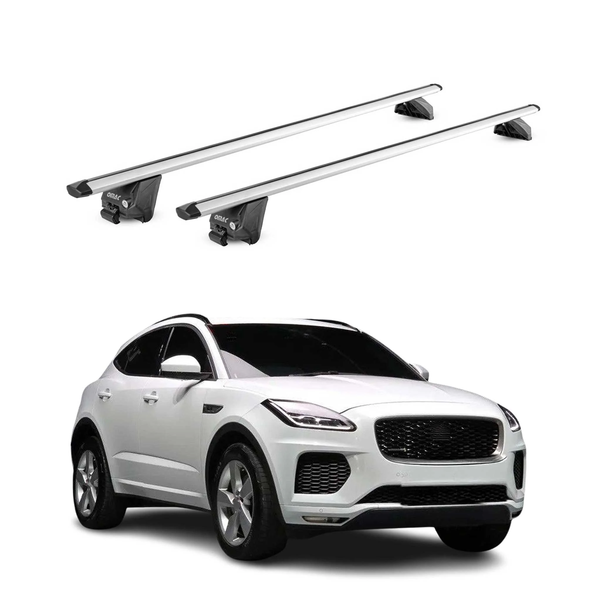 2018-2024 Jaguar E-Pace Roof Rack Cross Bars Silver