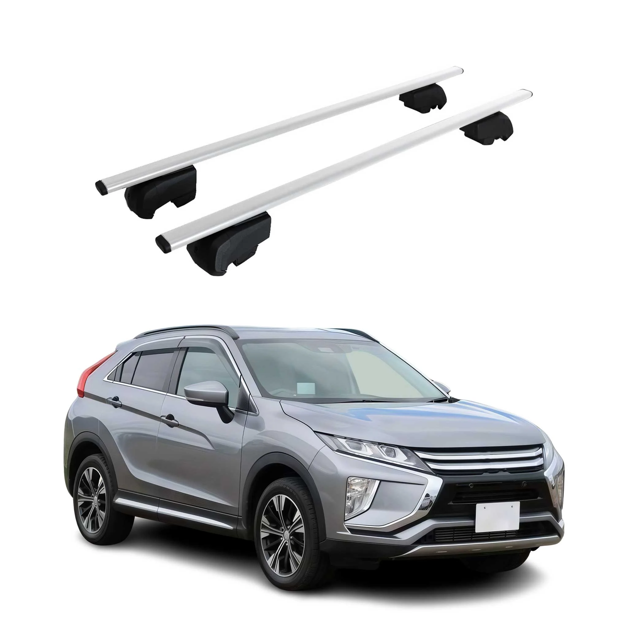 2018-2024 Mitsubishi Eclipse Cross Roof Rack Cross Bars Silver