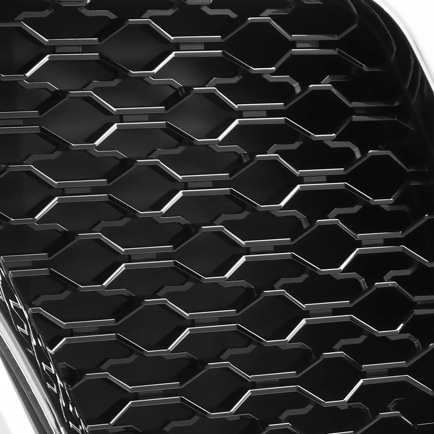 2019-2020 Dodge RAM 1500 Glossy Black ABS Chrome Trim Rebel Style Mesh Grille - Image 4