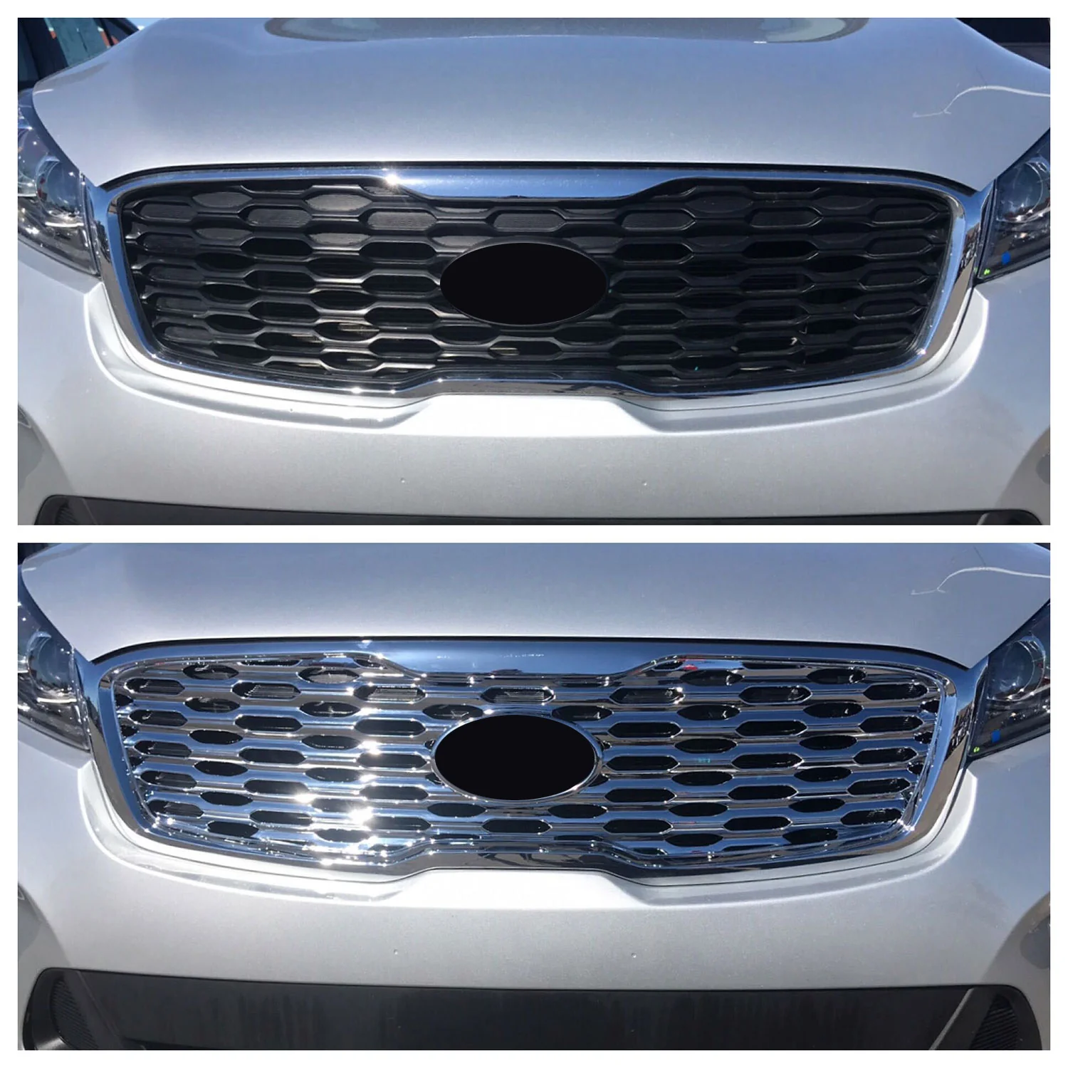 2019-2020 Kia Sorento Grille Overlay Chrome 1Pcs ABS Plastic - Image 4