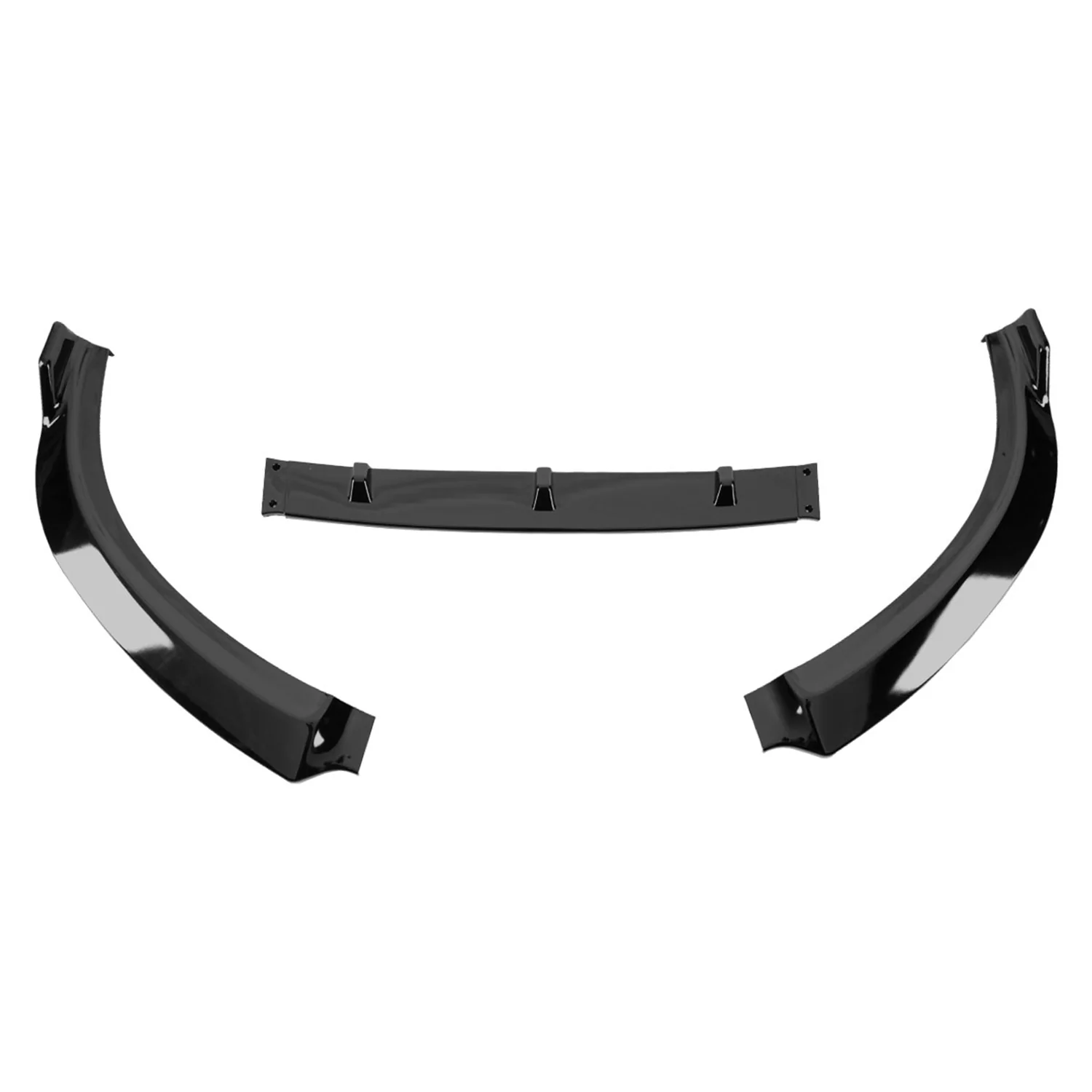 2019-2021 BMW 3-Series G20/G21 Glossy Black 3PC Front Bumper Lip Splitter Kit - Image 7