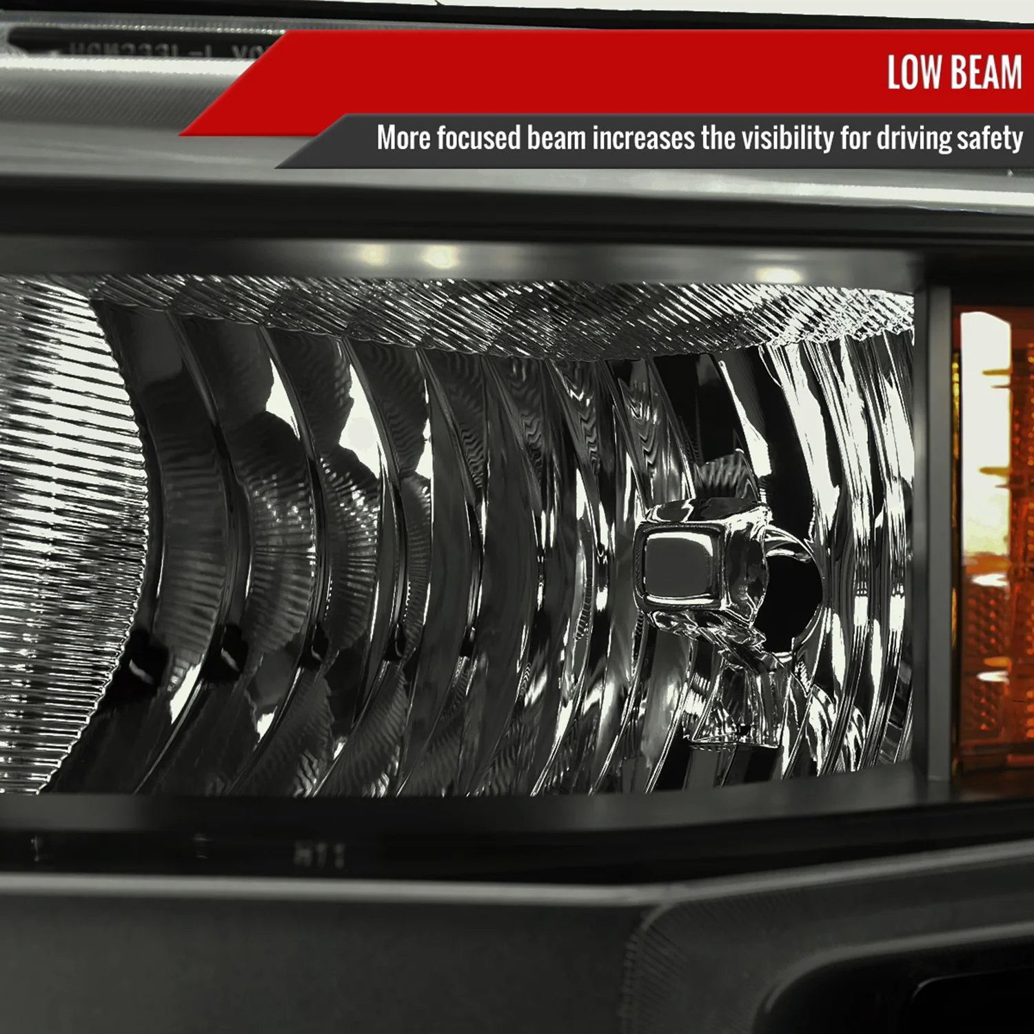 2019-2021 Chevy Silverado 1500 Factory Projector Headlight Matt Black/Smoke - Image 3