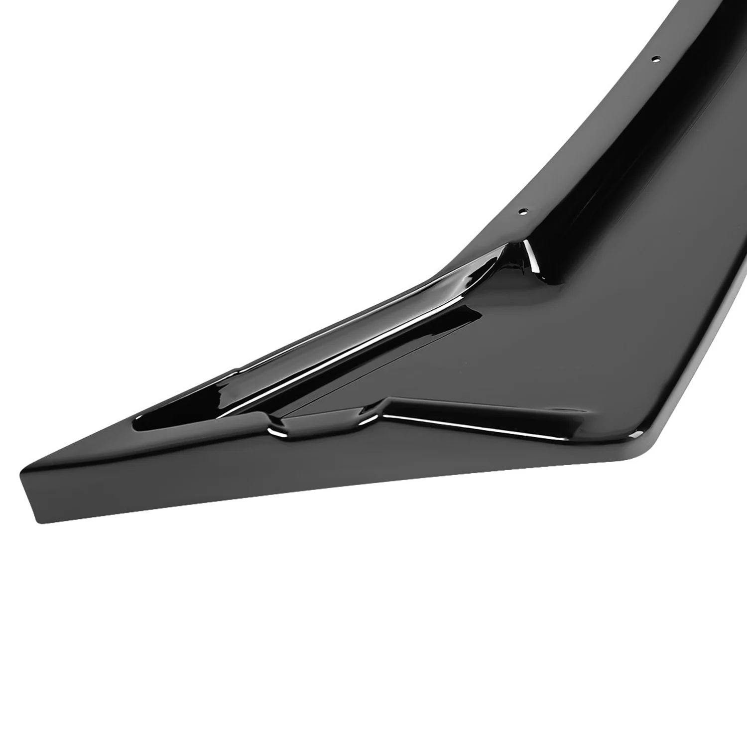 2019-2021 Honda Civic Sedan Glossy Black 3Pcs Front Bumper Lip Set - Image 3