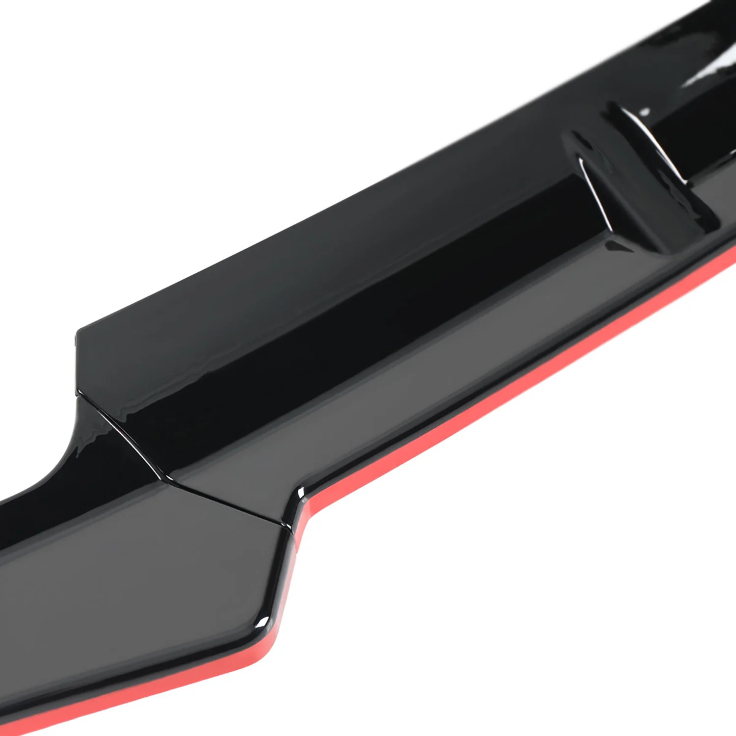 2019-2021 Mercedes W205 C Class Glossy Black/Red Front Bumper Lip Splitter Kit - Image 3