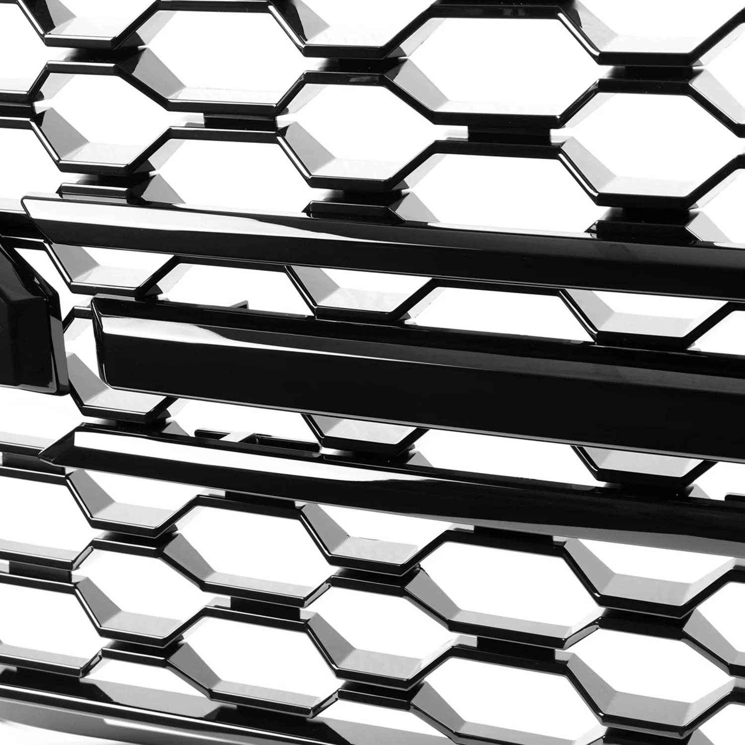 2019-2022 Chevrolet Silverado 1500 WT Glossy Black Honeycomb Hood Grille - Image 3