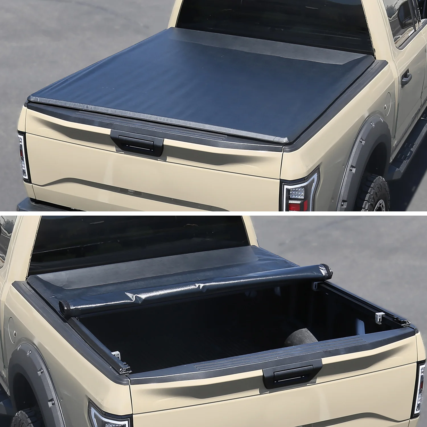 2019-2022 Dodge RAM 1500 Crew Cab 6.4ft Bed 1PC Soft Roll Up Tonneau Cover - Image 10